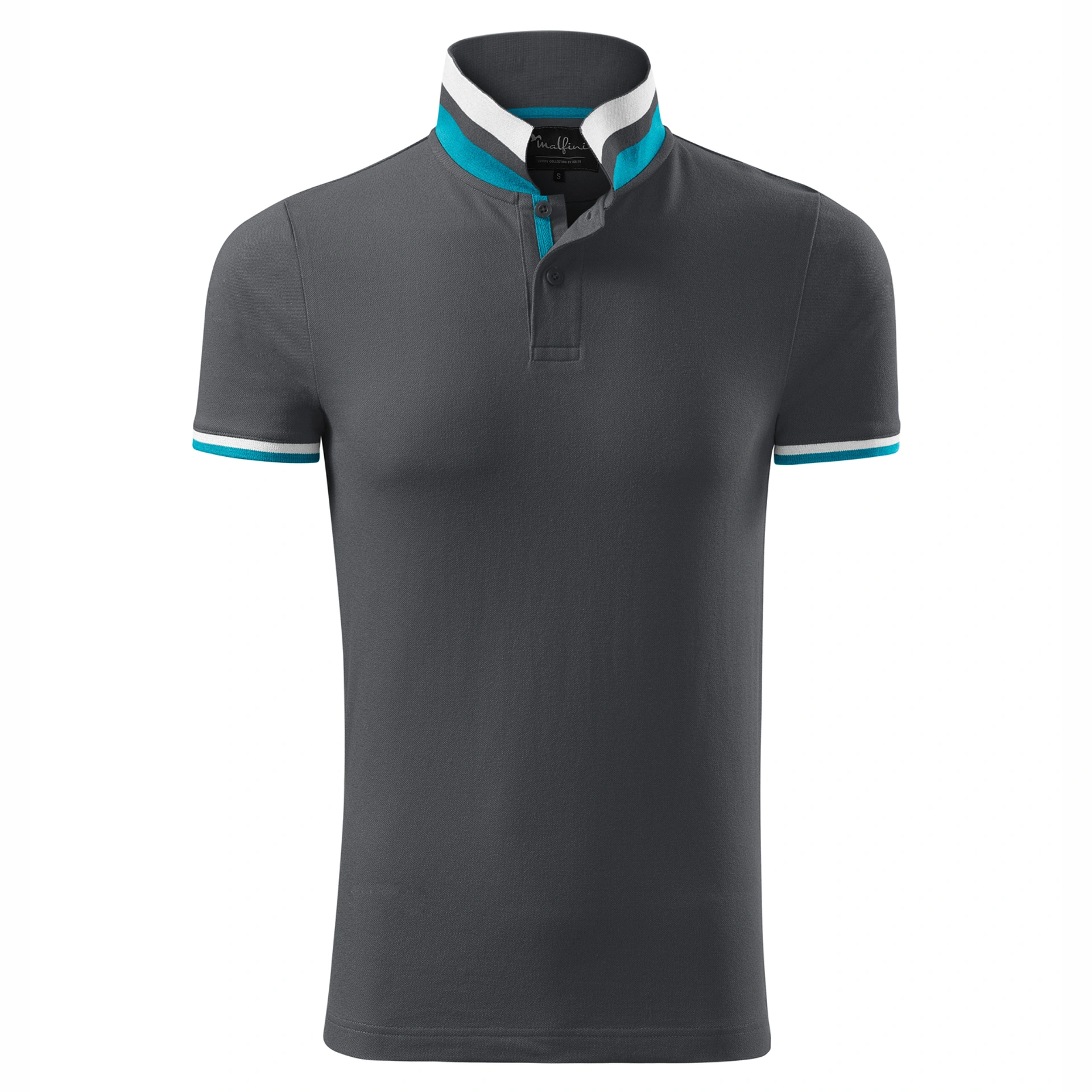 Поло Collar Up 215, TM Malfini - light anthracite / 2XL
