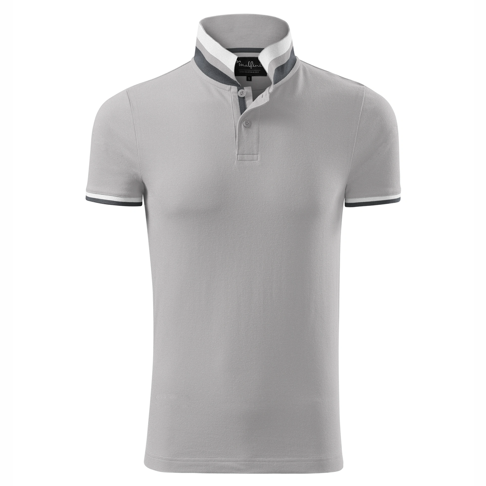 Поло Collar Up 215, TM Malfini - silver grey / 2XL