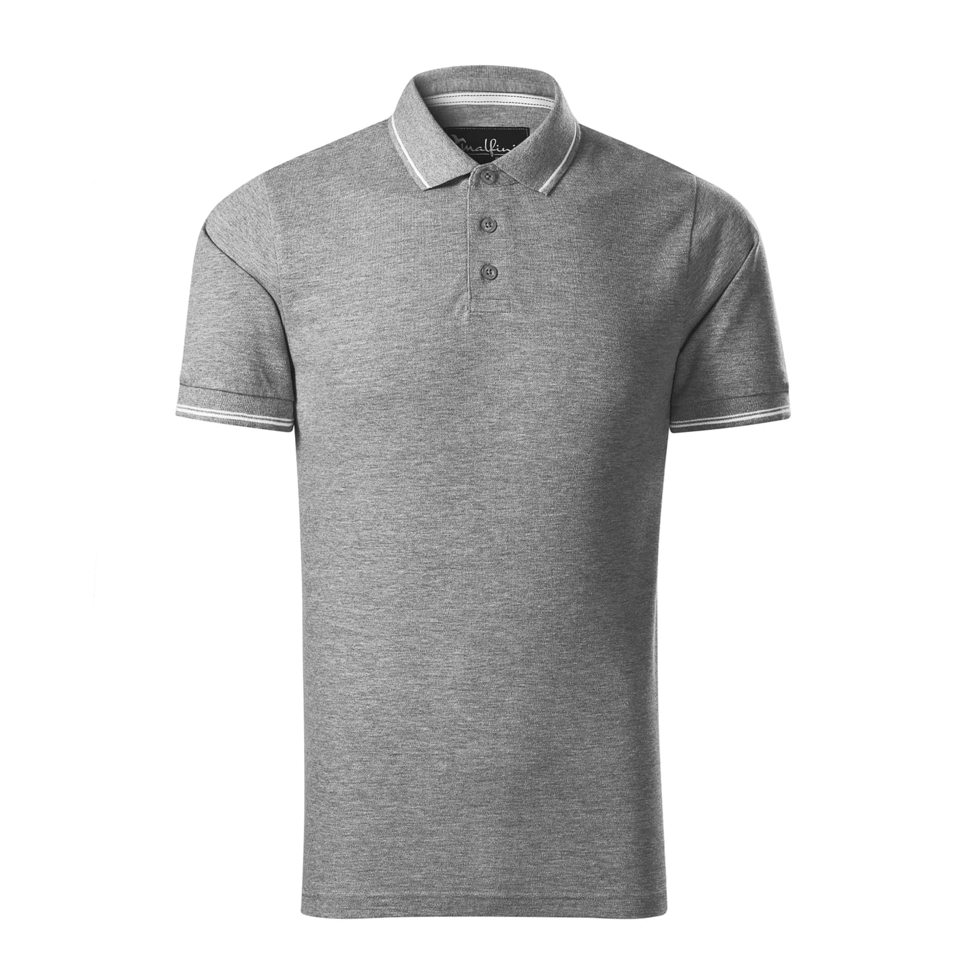 Поло Perfection Plain - dark grey melange / 2XL