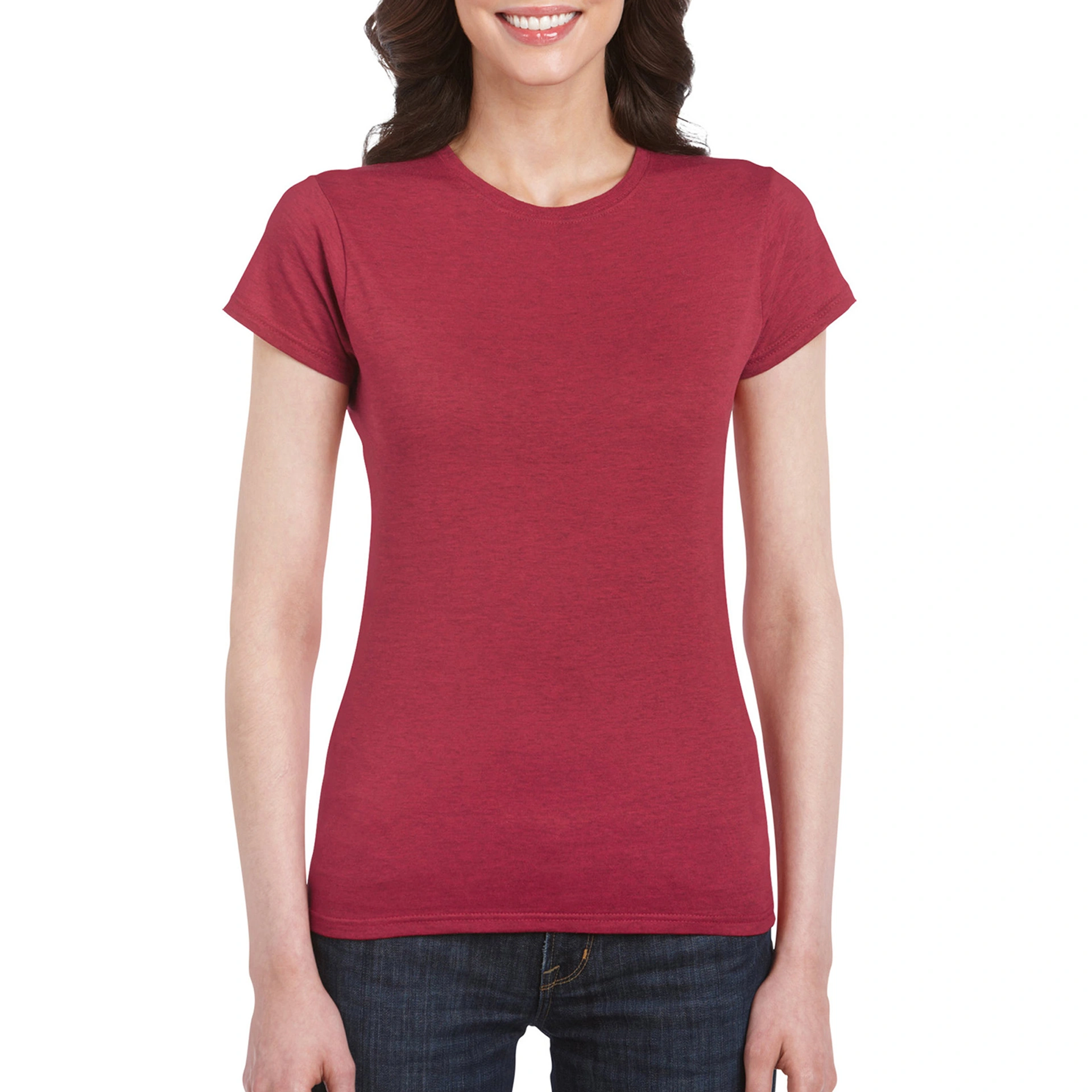 Футболка жіноча SoftStyle 153 - antique cherry red / 2XL