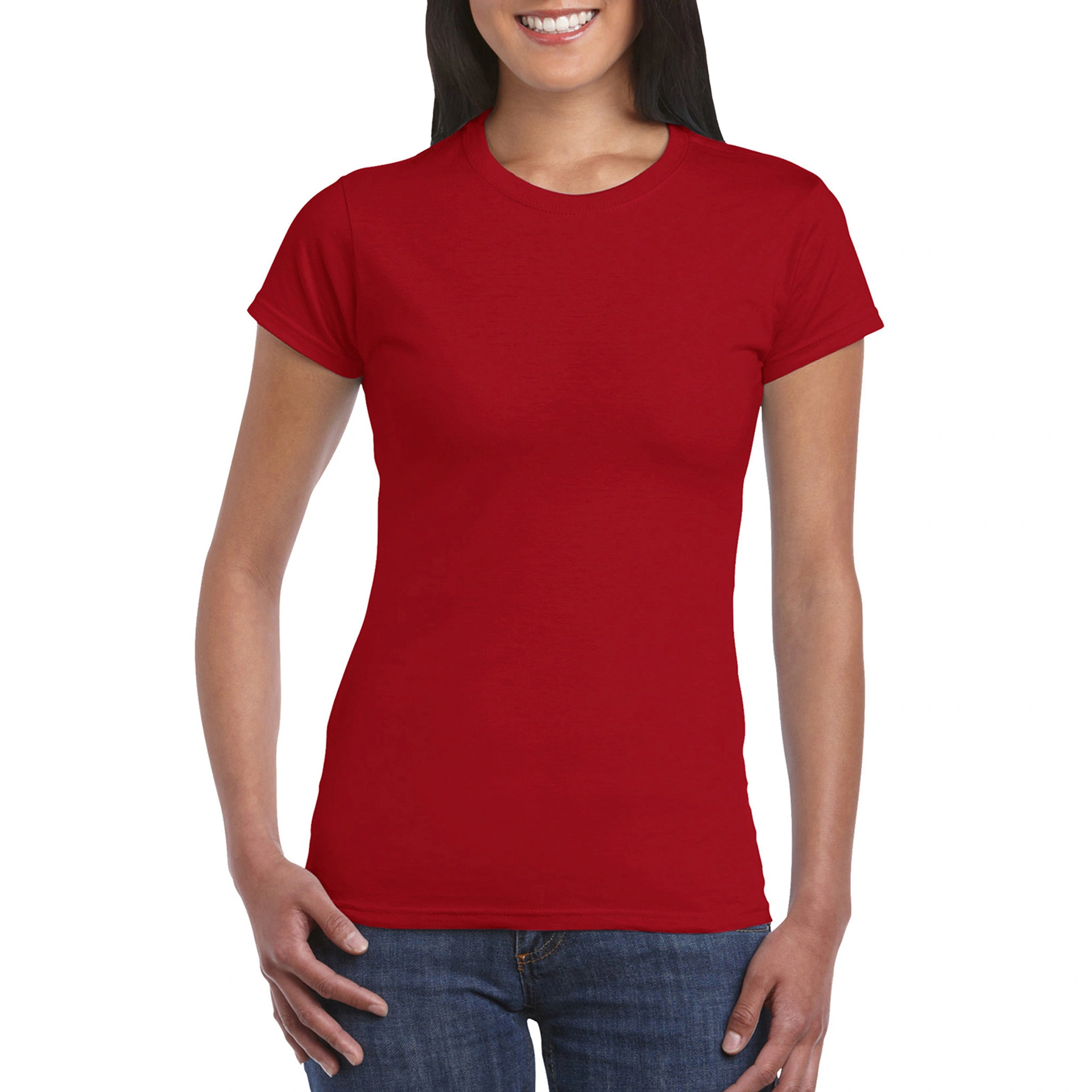 Футболка жіноча SoftStyle 153 - cherry red / 2XL