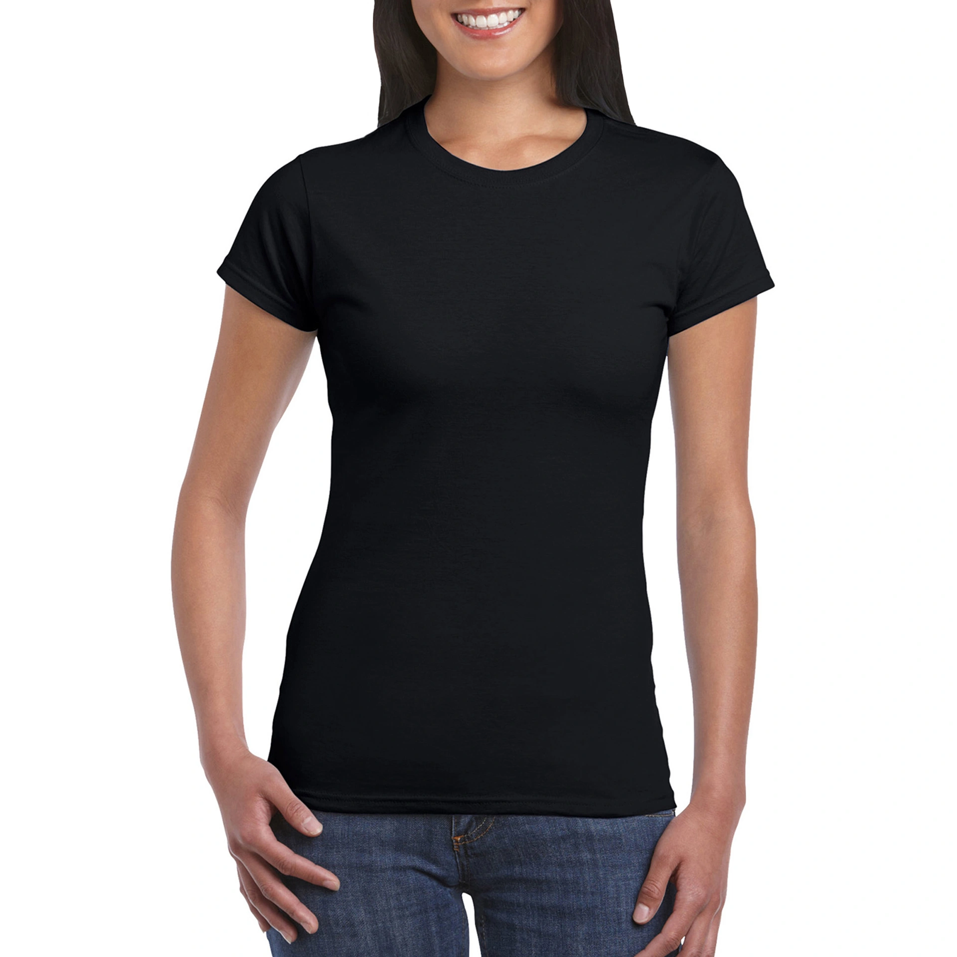 Футболка жіноча SoftStyle 153 - black / 2XL