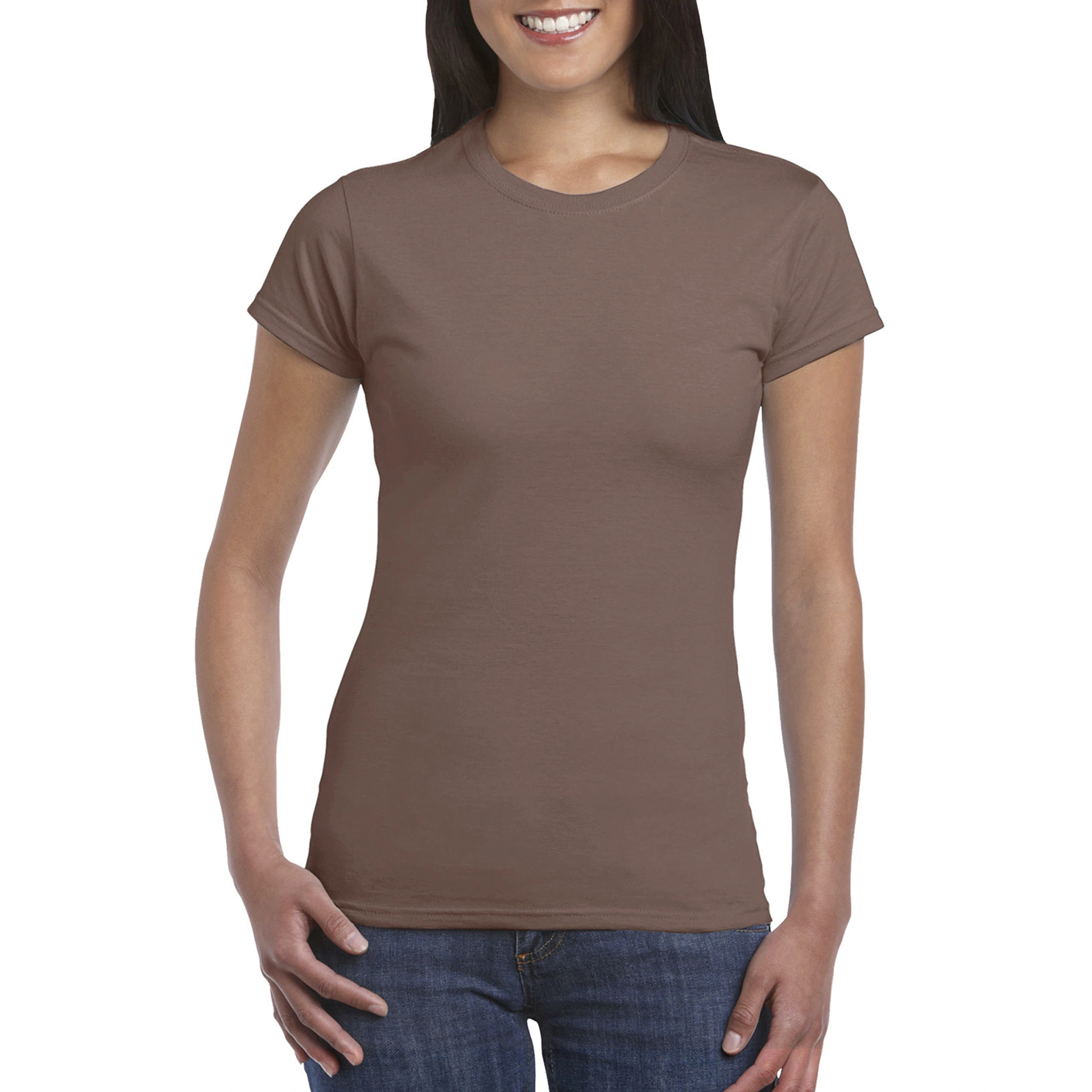 Футболка жіноча SoftStyle 153 - chestnut / 2XL