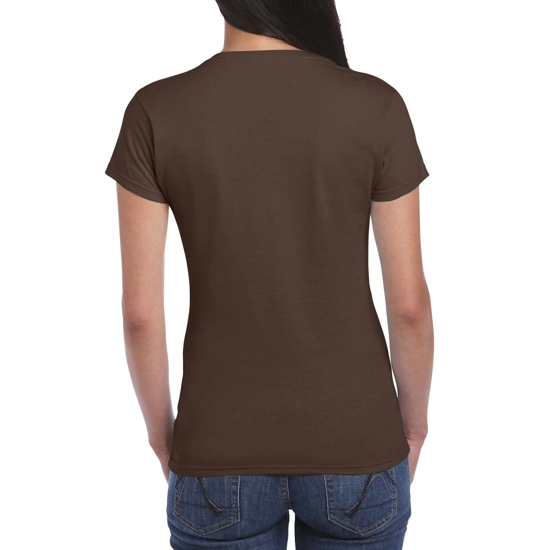 Футболка жіноча SoftStyle 153 - dark chocolate / 2XL