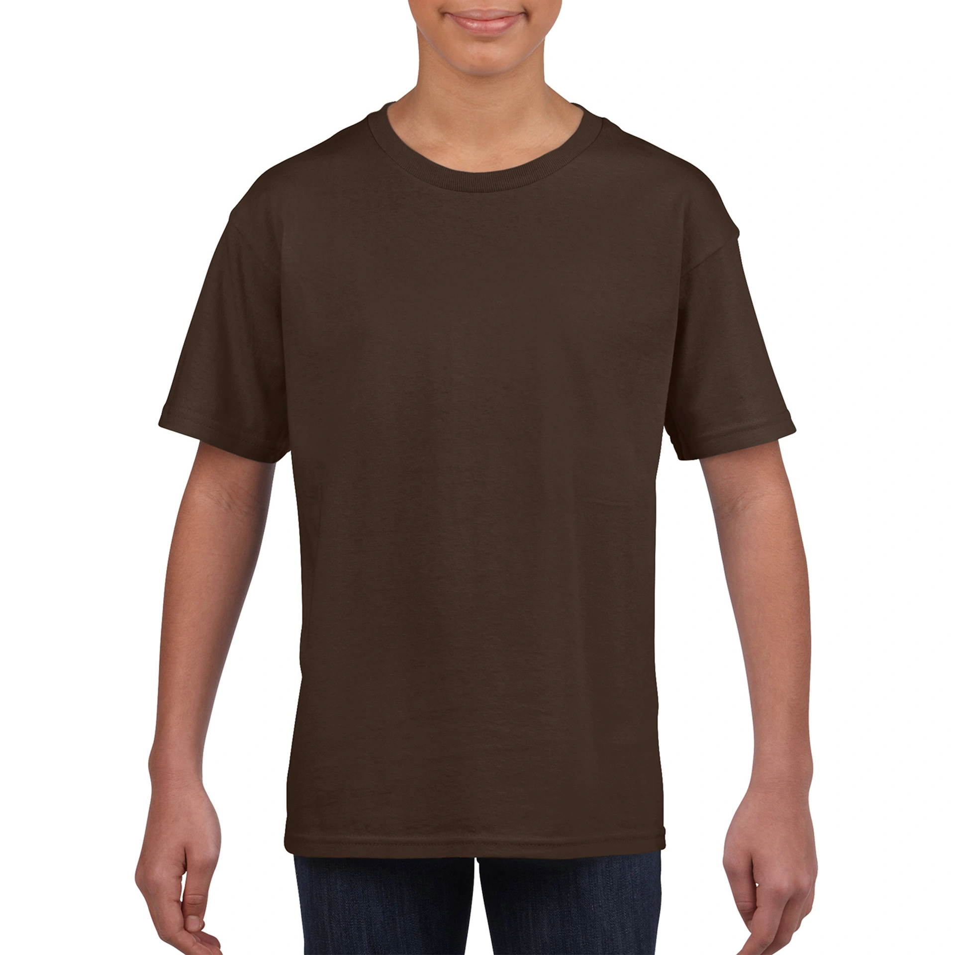 Футболка дитяча SoftStyle JN 153 - dark chocolate / L