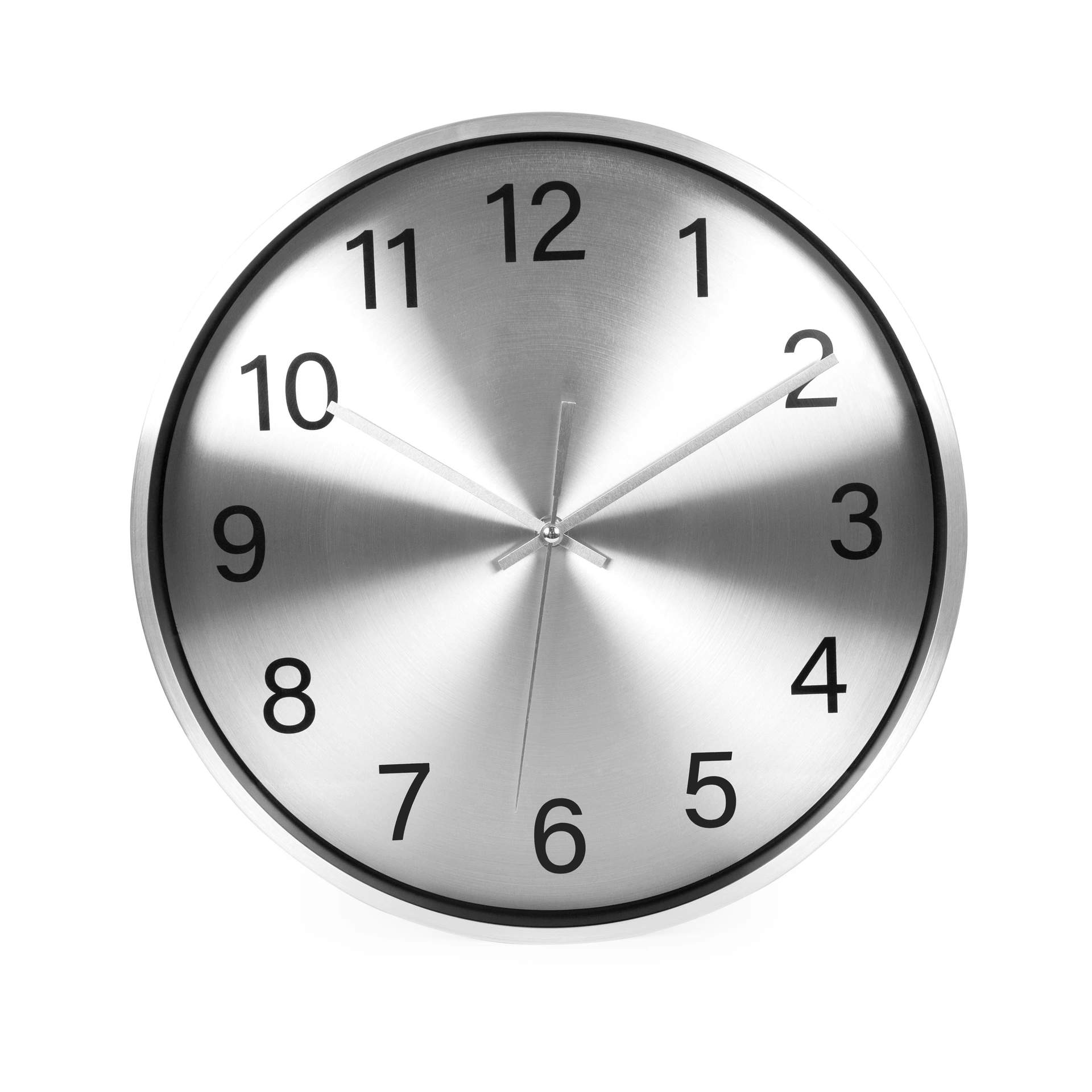 Годинник настінний 35 см., SilverTime, TM TEG - срібний