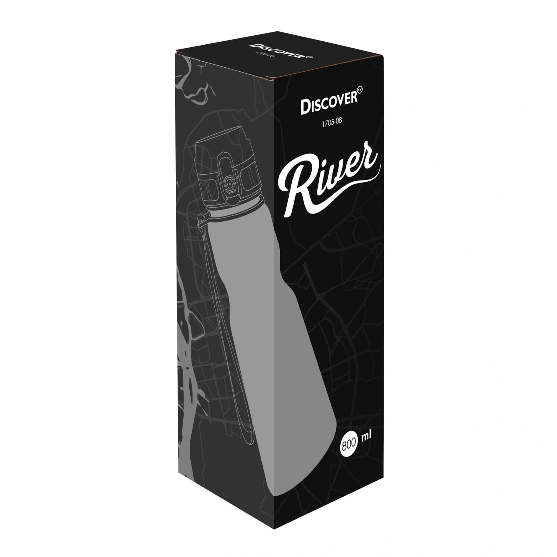 Пляшка для пиття River, TM Discover - чорний