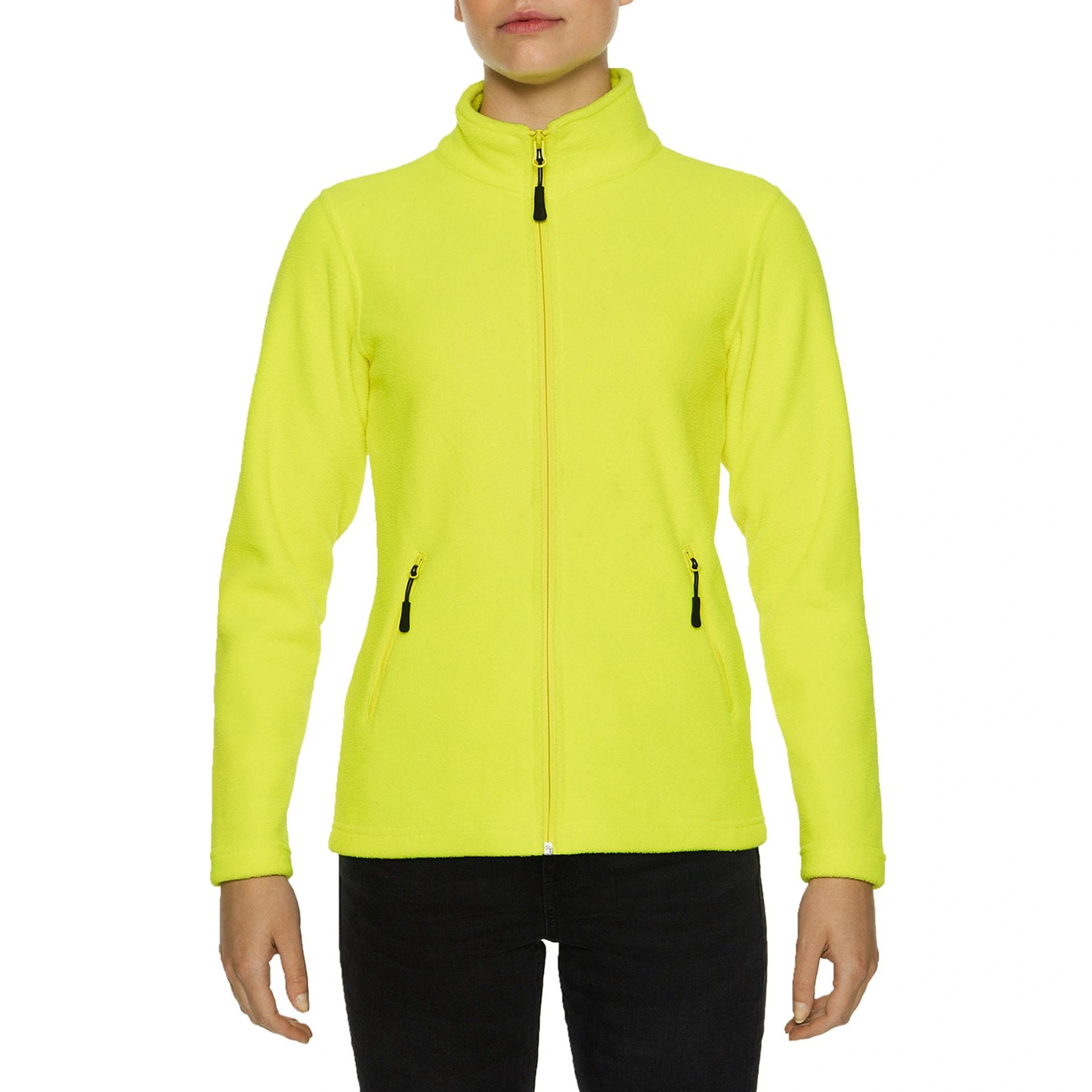 Реглан з мікрофлісу на блискавці жіночий Hammer 280, TM Gildan - safety green / 2XL