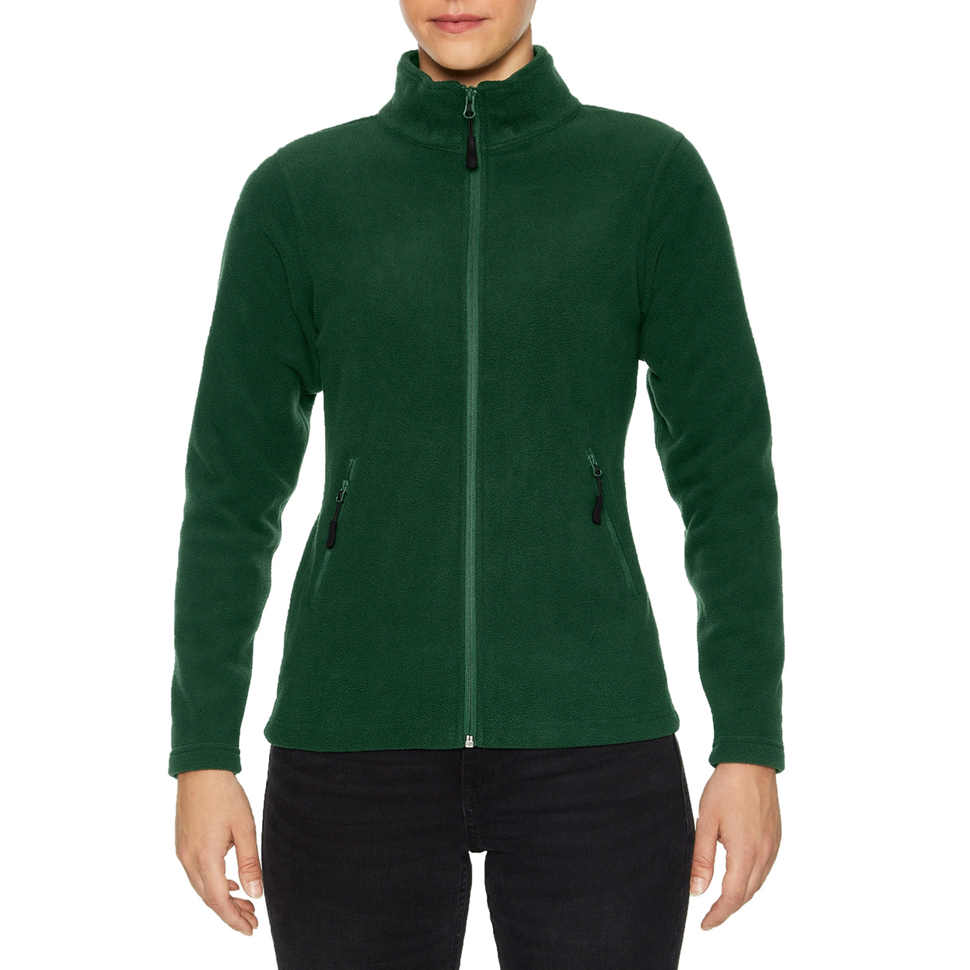 Реглан з мікрофлісу на блискавці жіночий Hammer 280, TM Gildan - forest green / 2XL