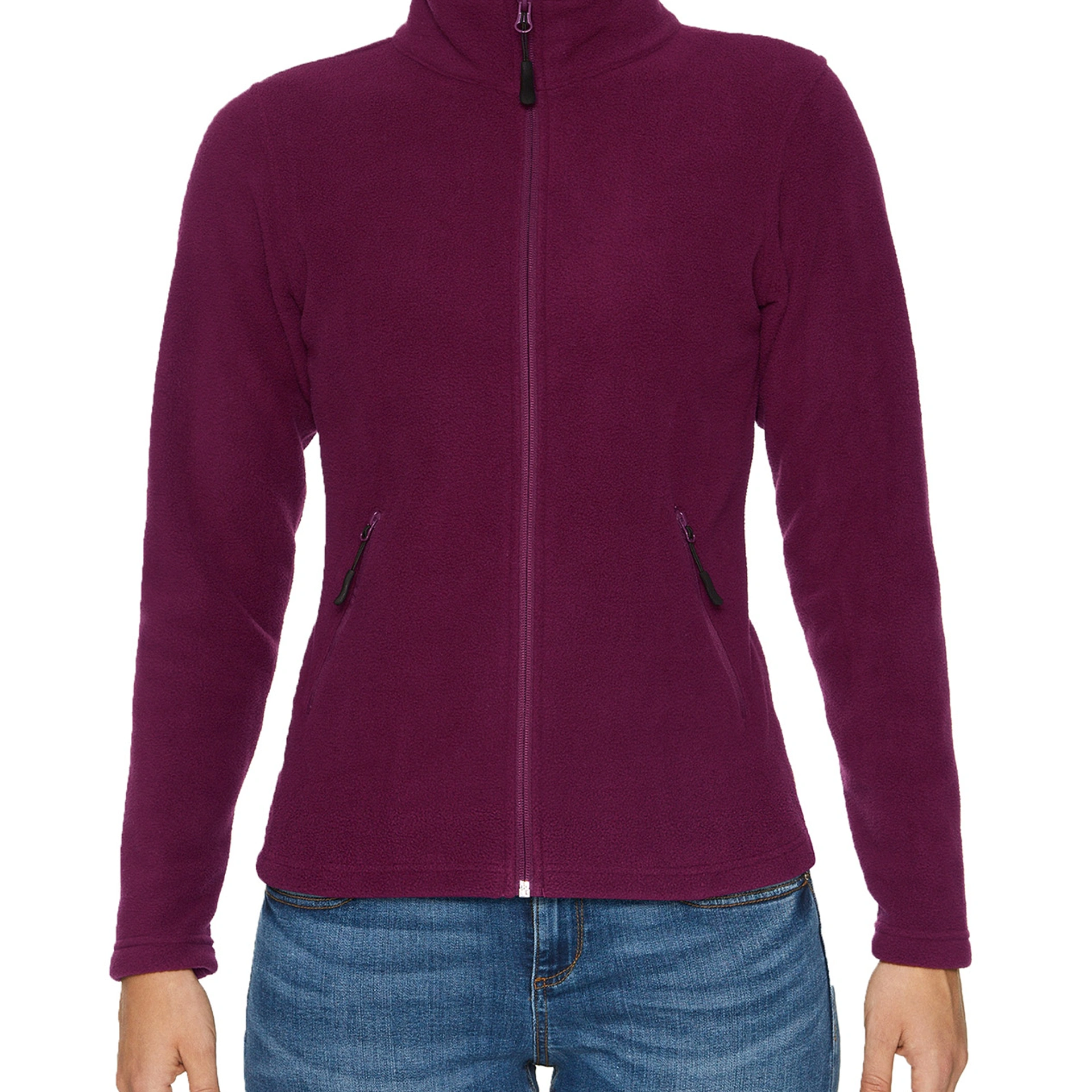 Реглан з мікрофлісу на блискавці жіночий Hammer 280, TM Gildan - maroon / 2XL