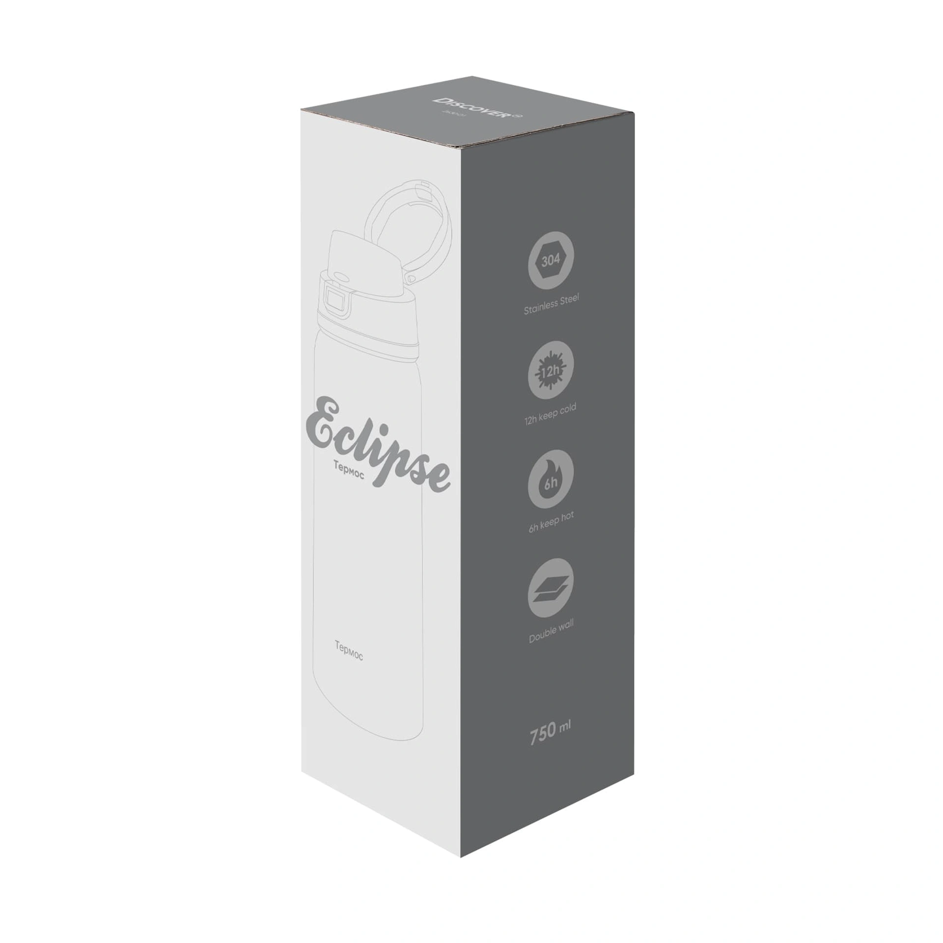 Термопляшка Eclipse, TM Discover - білий
