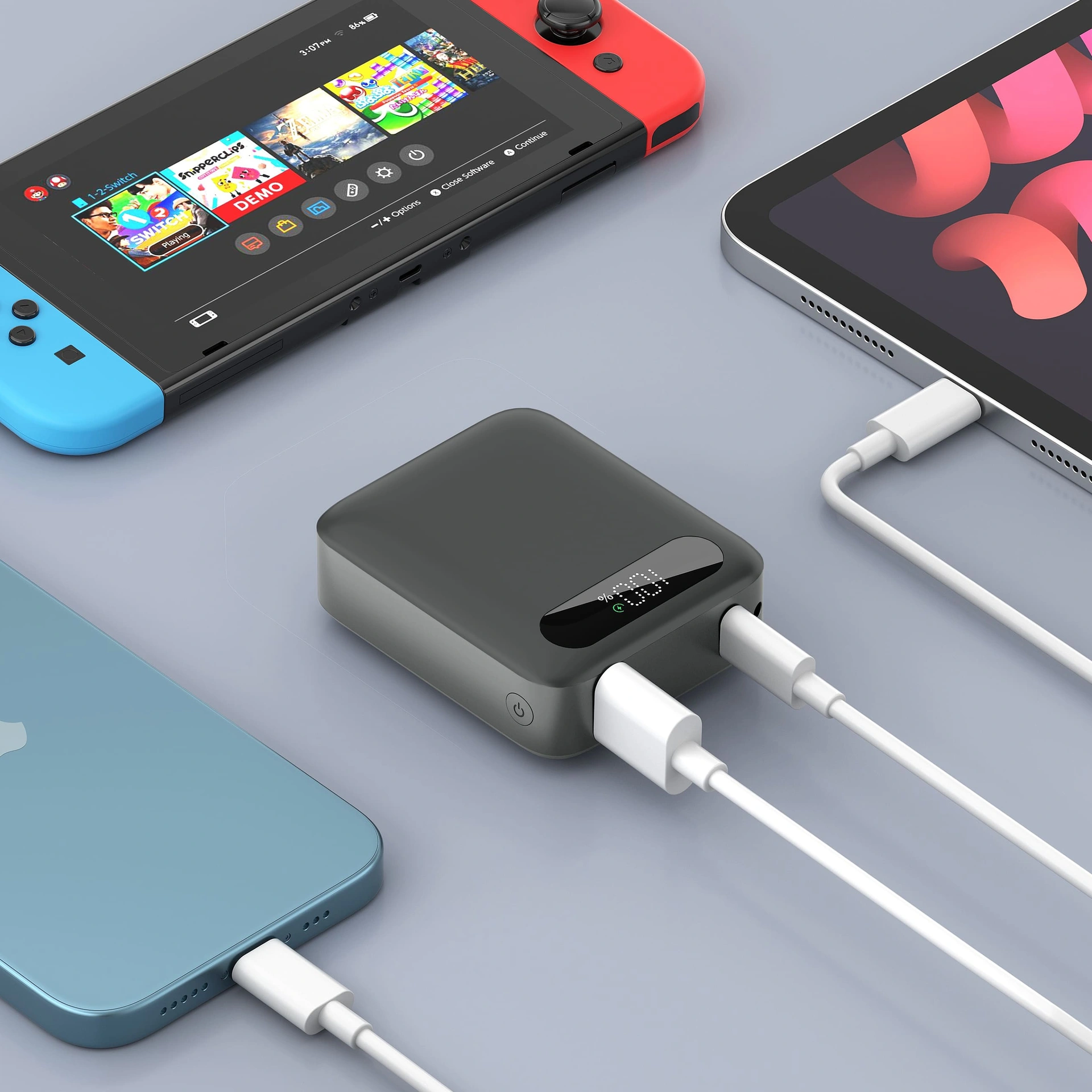 Повербанк Tipo 10000 mAh 22,5W, ТМ TEG - Сірий