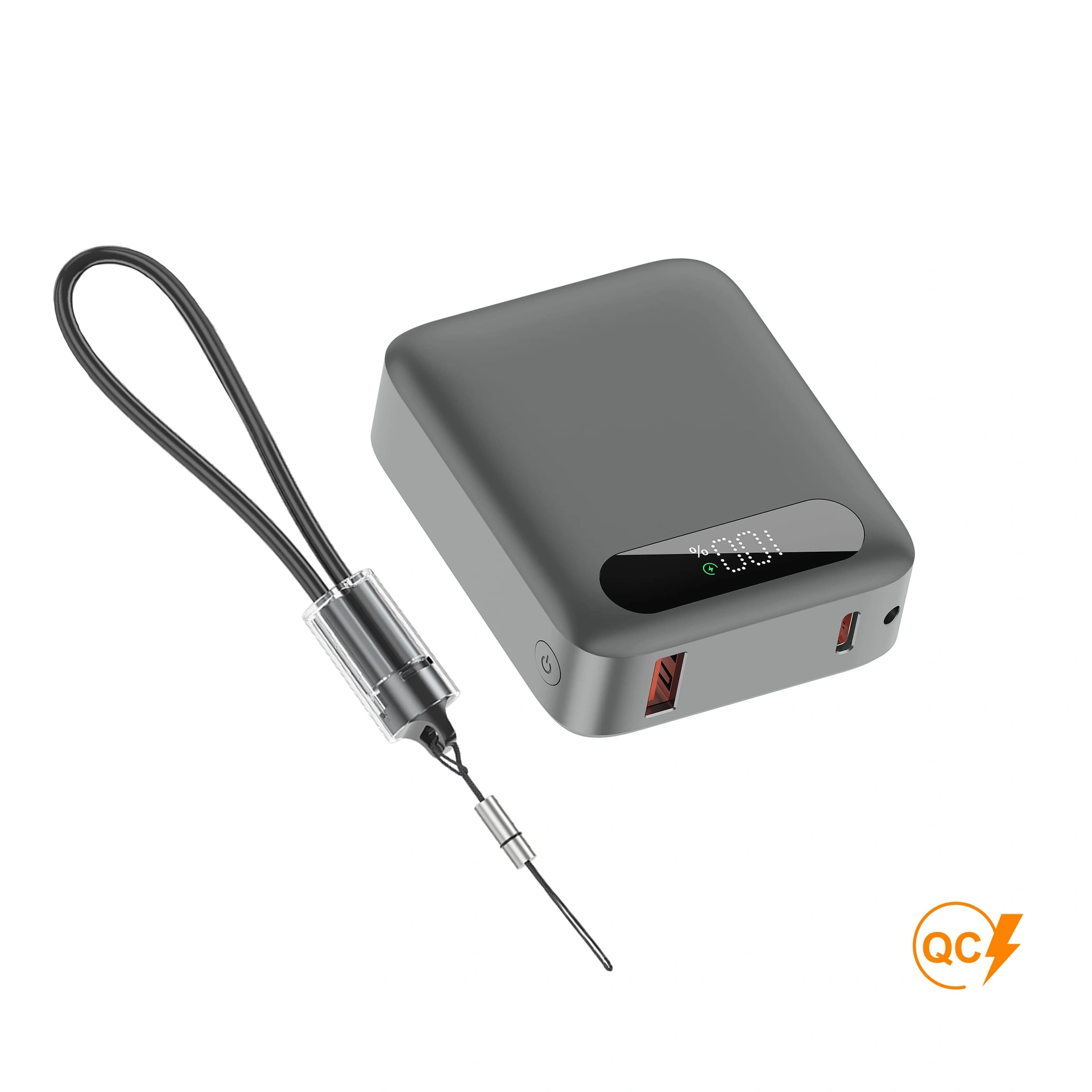 Повербанк Tipo 10000 mAh 22,5W, ТМ TEG - Сірий
