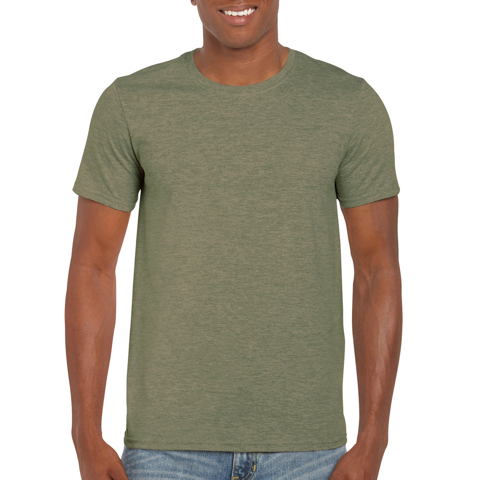 Футболка SoftStyle 153 - heather military green / 2XL