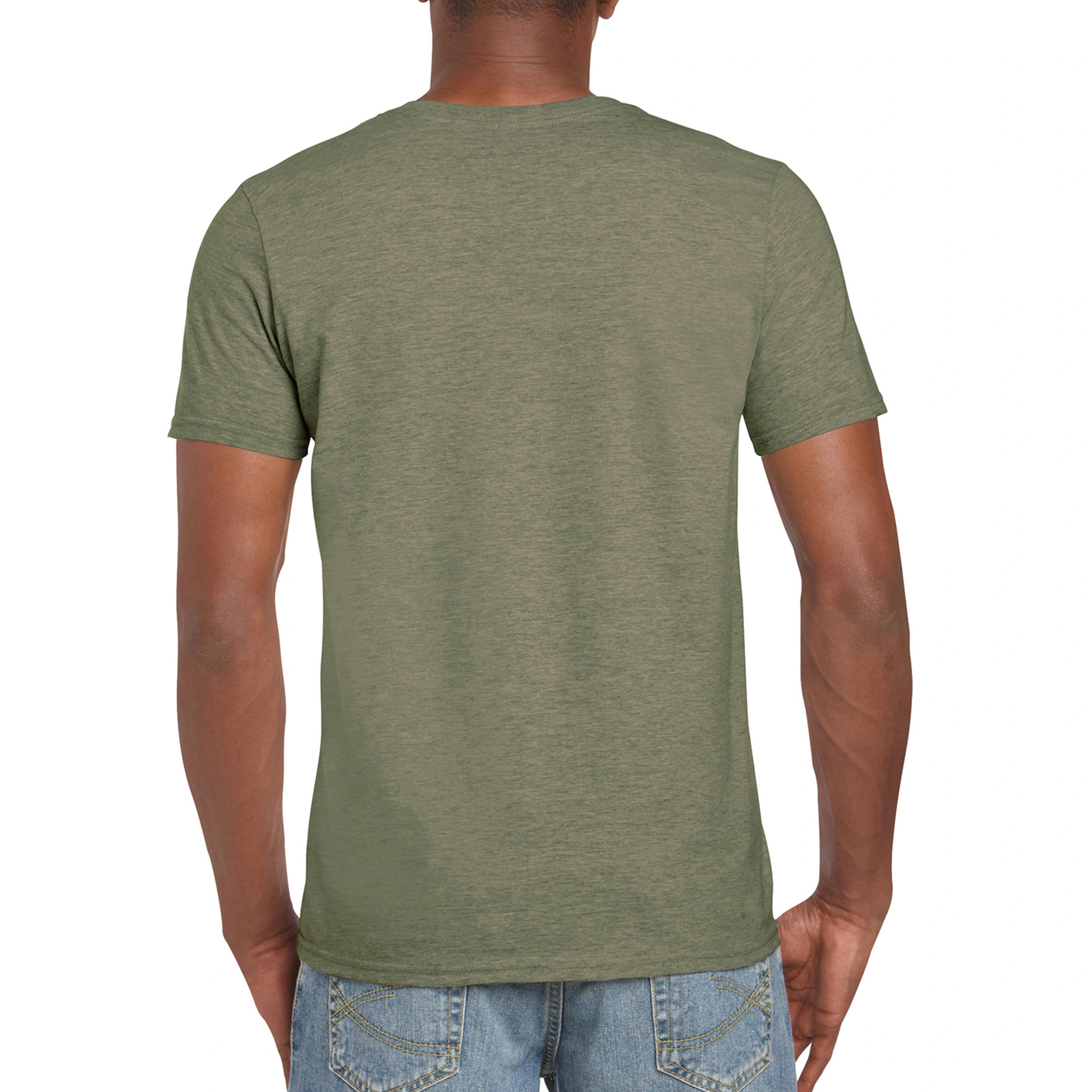 Футболка SoftStyle 153 - heather military green / 2XL