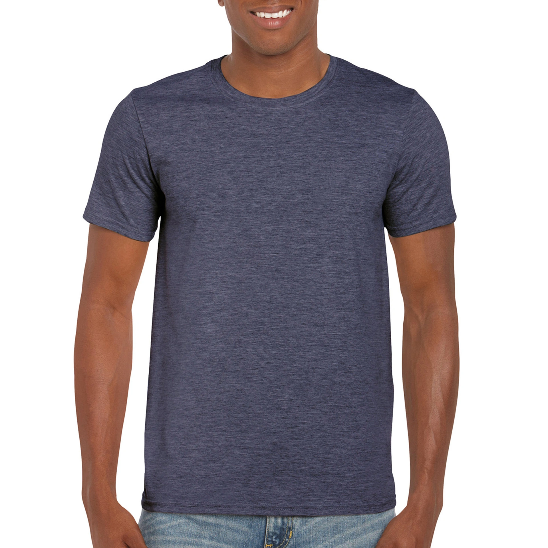Футболка SoftStyle 153 - heather navy / 2XL