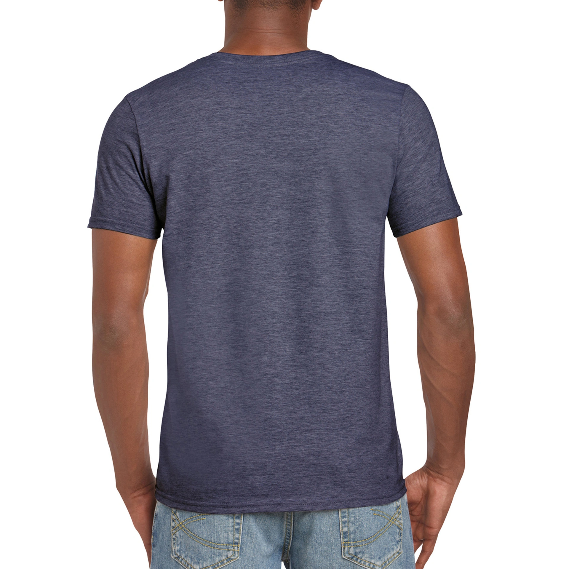Футболка SoftStyle 153 - heather navy / 2XL