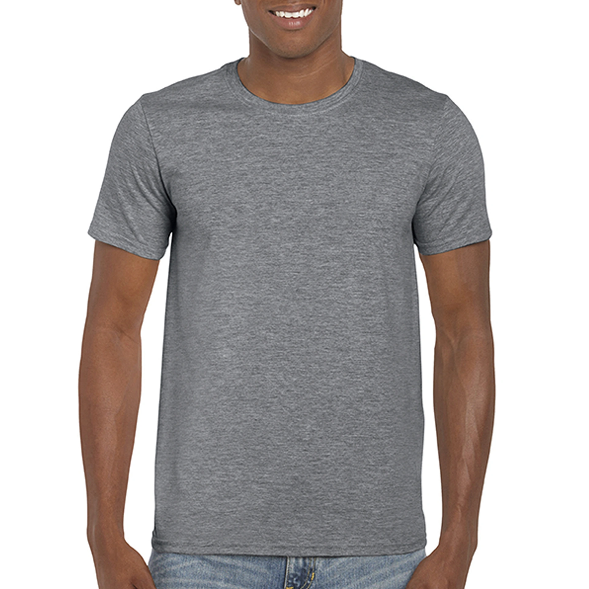 Футболка SoftStyle 153 - graphite heather / 2XL