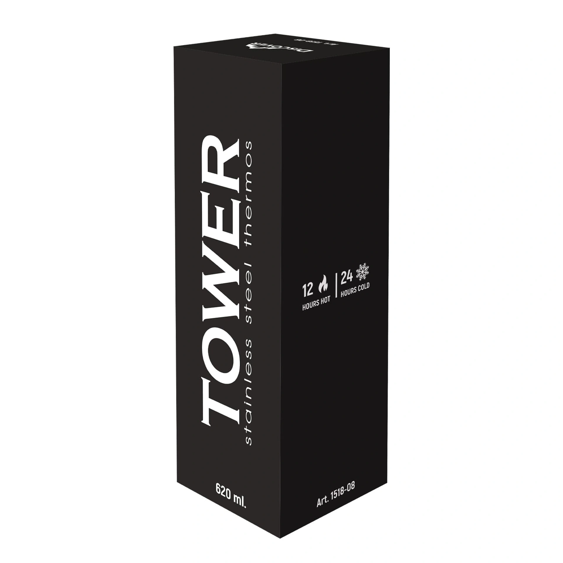 Термопляшка Tower, ТМ Discover - чорний