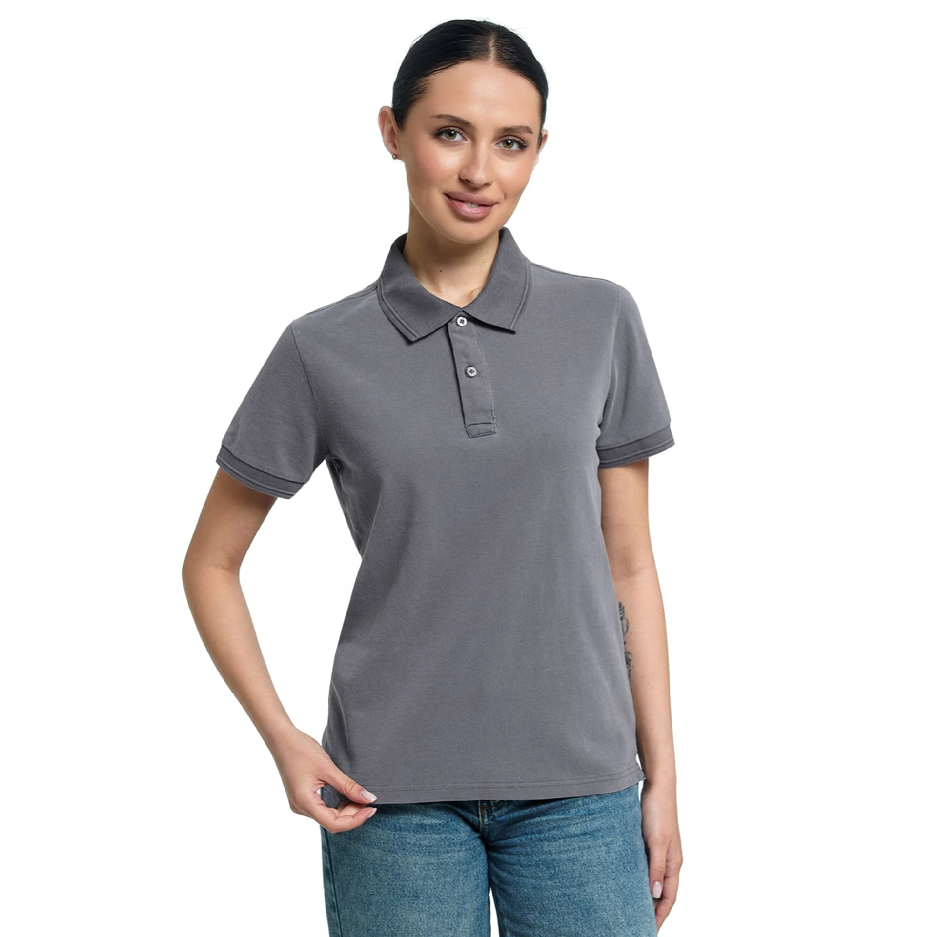 Поло жіноче Charm 220, TM Floyd - Сірий / 2XL
