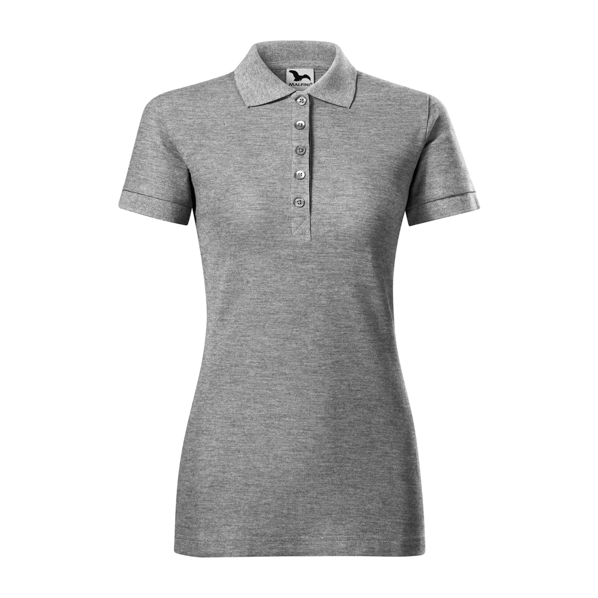 Поло жіноче Cotton Heavy 220 - dark grey melange / 2XL