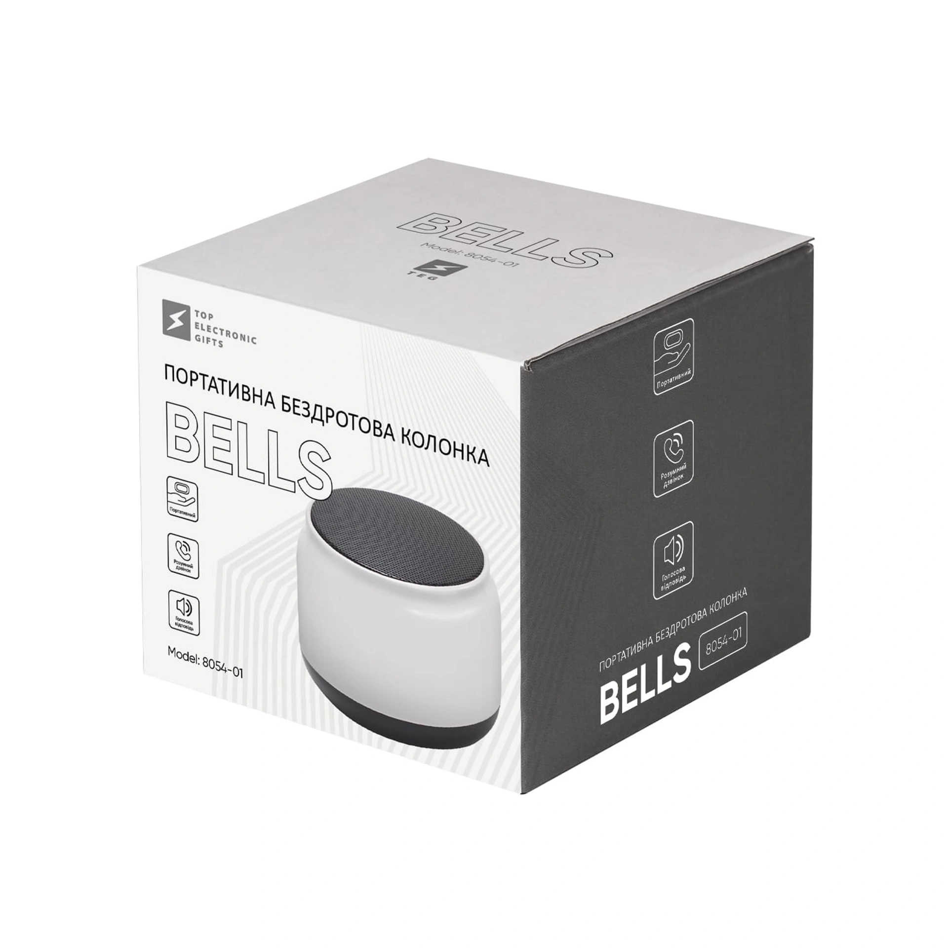 Колонка бездротова Bells, TM TEG - білий