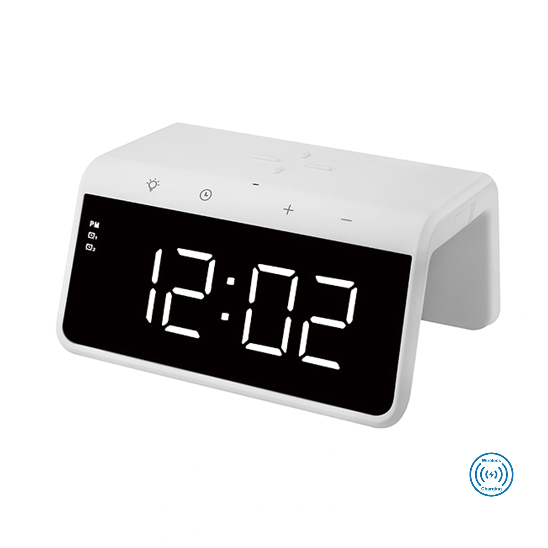 Годинник з бездротовою зарядкою Wake Up, TM TEG - білий
