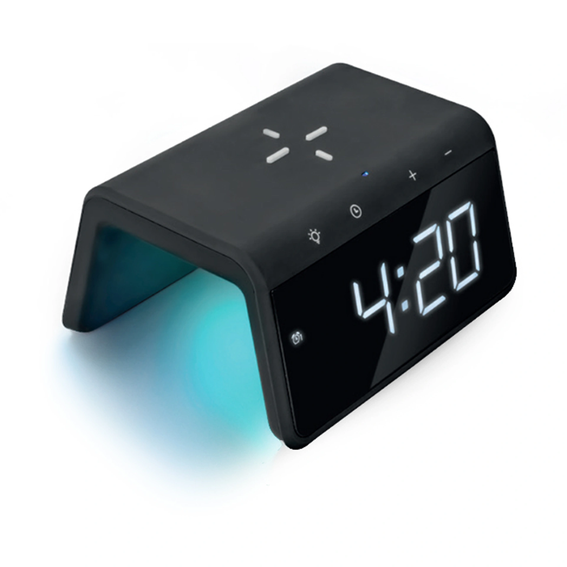 Годинник з бездротовою зарядкою Wake Up, TM TEG - чорний