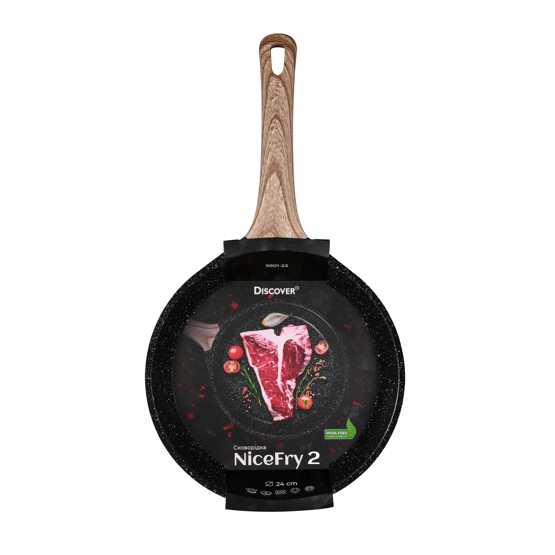Сковорідка NiceFry 2, TM Discover - натуральний (light wood)