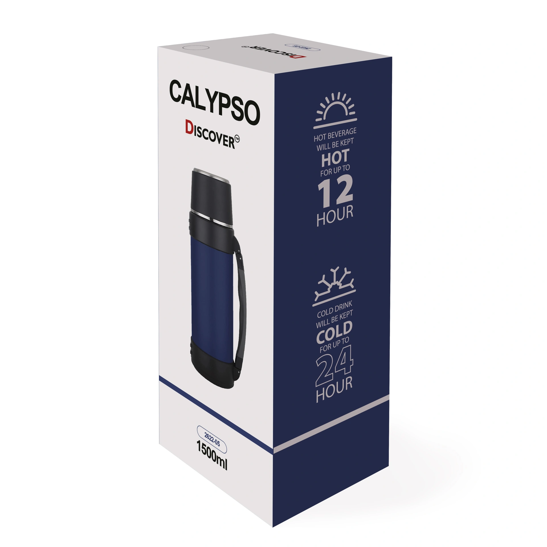 Термос 1,5л Calypso, ТМ Discover - синій