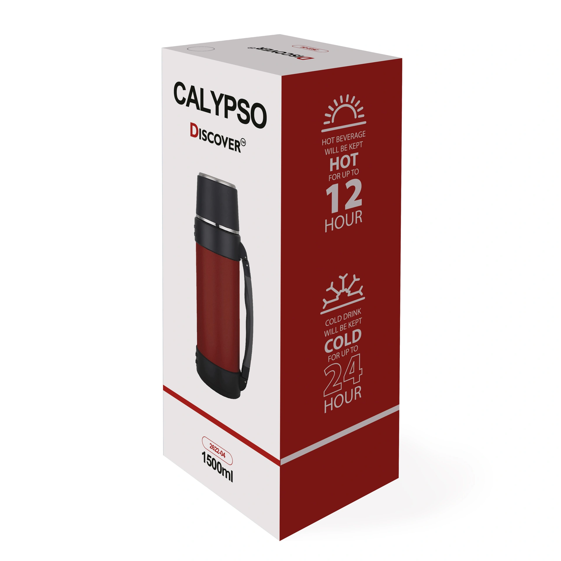 Термос 1,5л Calypso, ТМ Discover - червоний