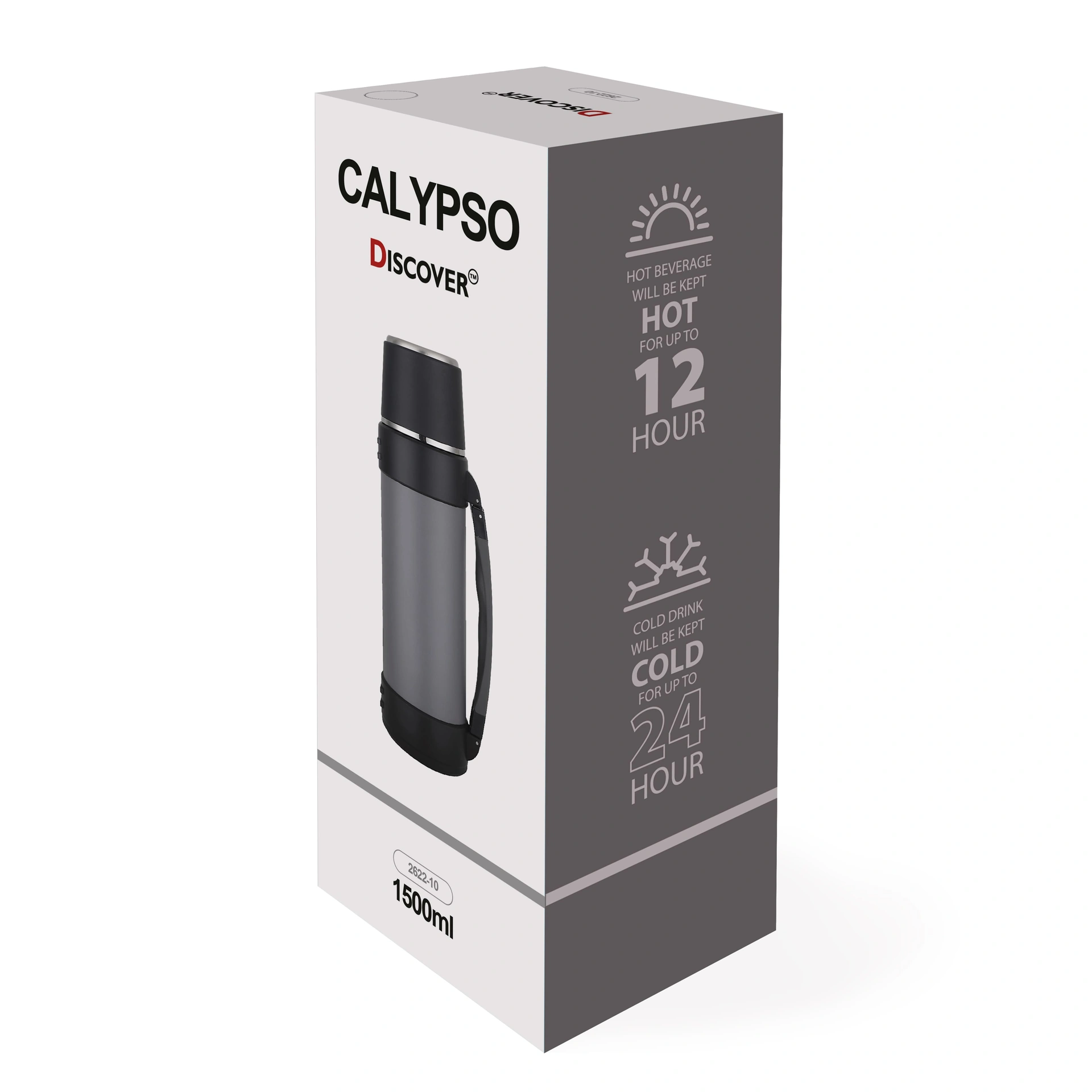 Термос 1,5л Calypso, ТМ Discover - Сірий