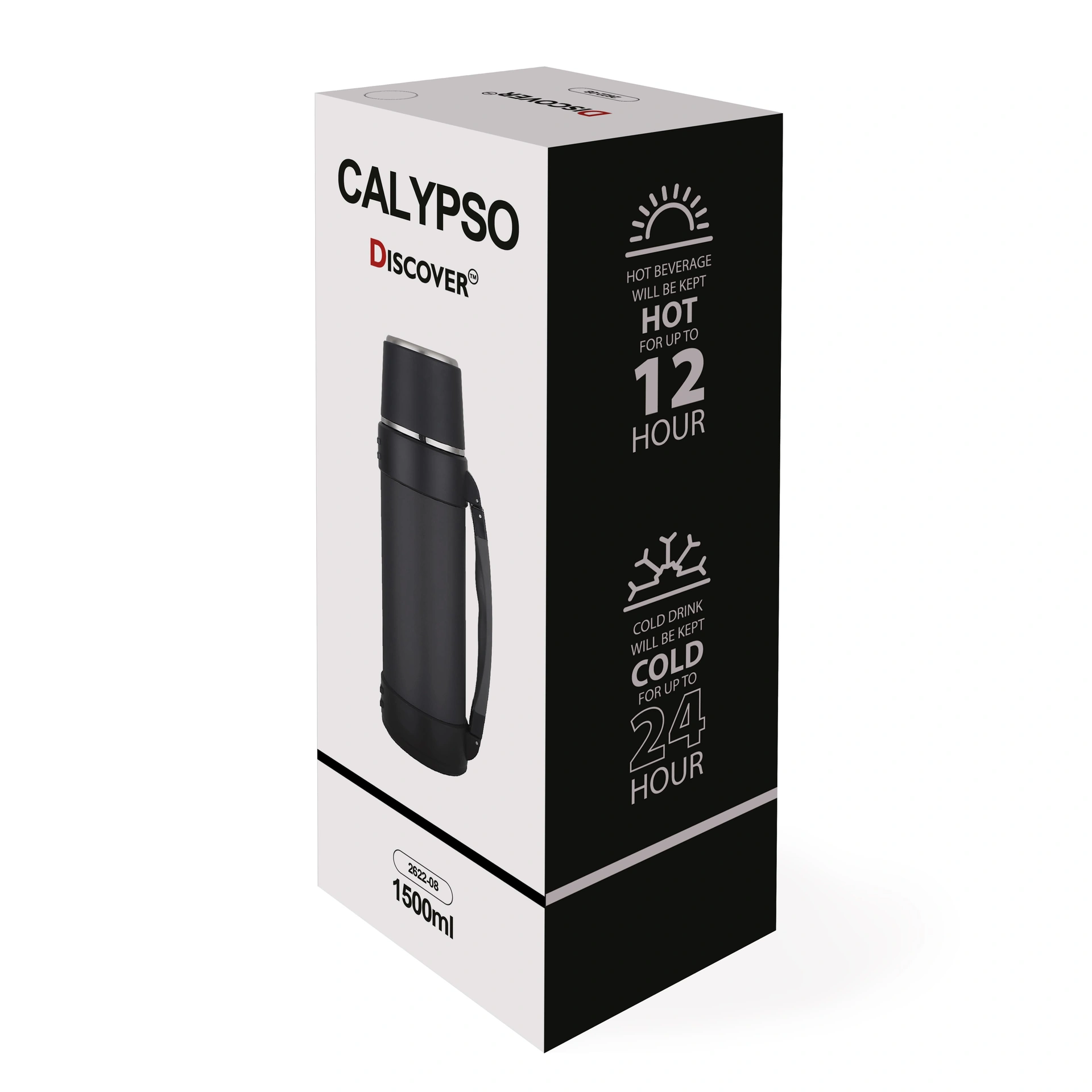 Термос 1,5л Calypso, ТМ Discover - чорний