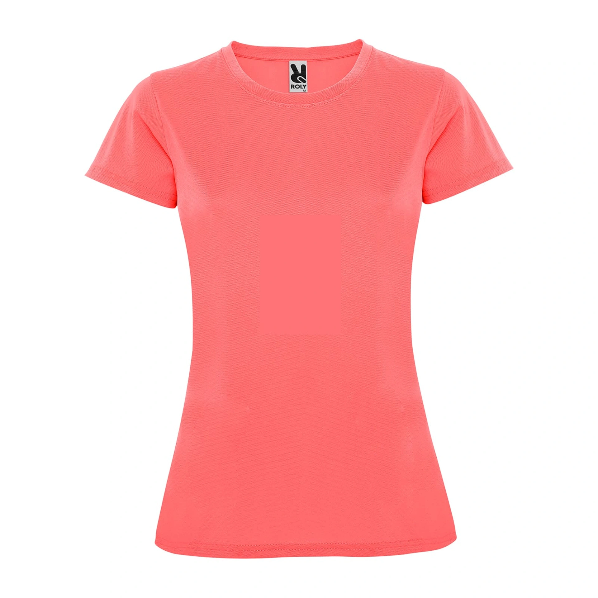 Футболка Montecarlo Woman 150, TM Roly - fluor coral / 2XL