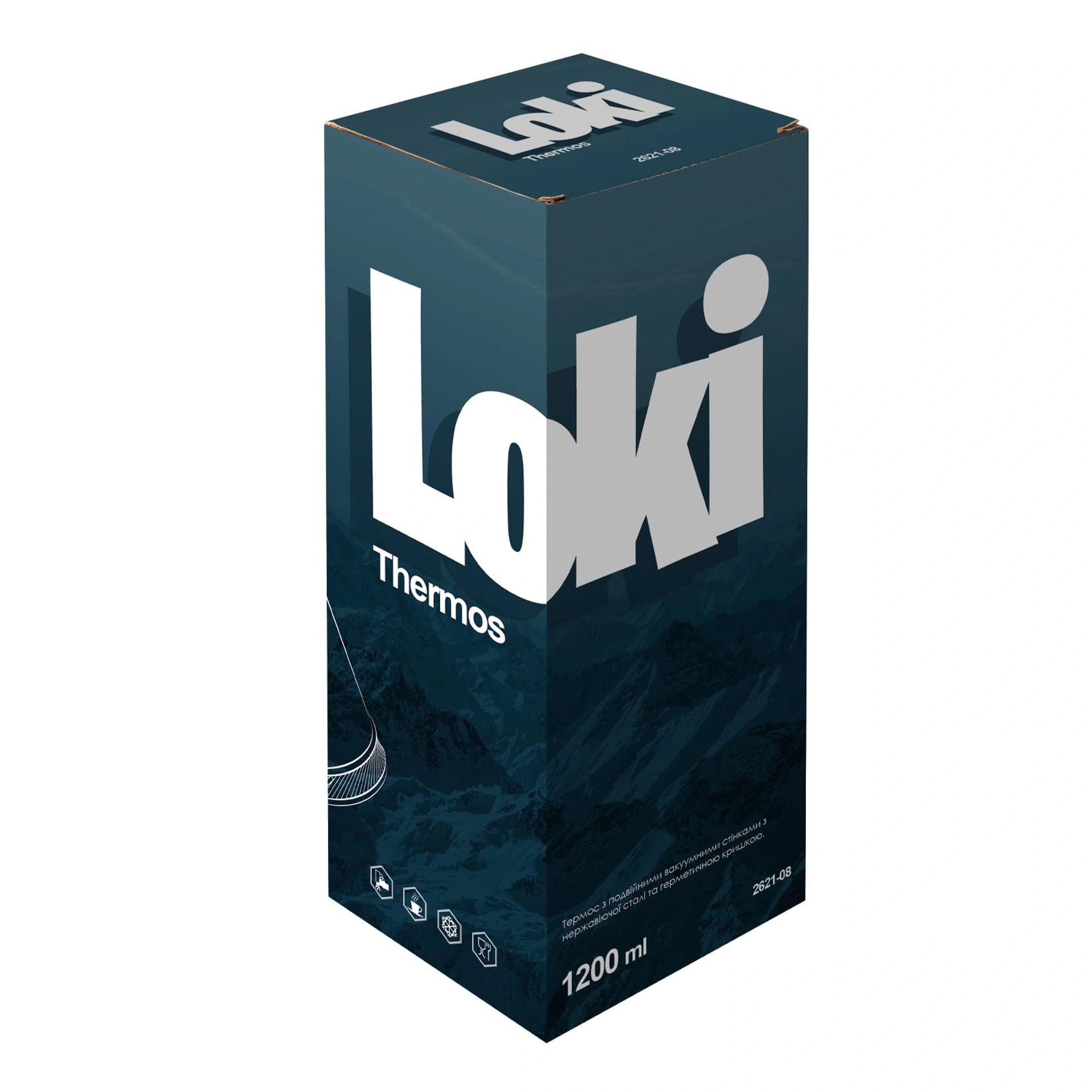 Термос 1,2л Loki, TM Discover - чорний