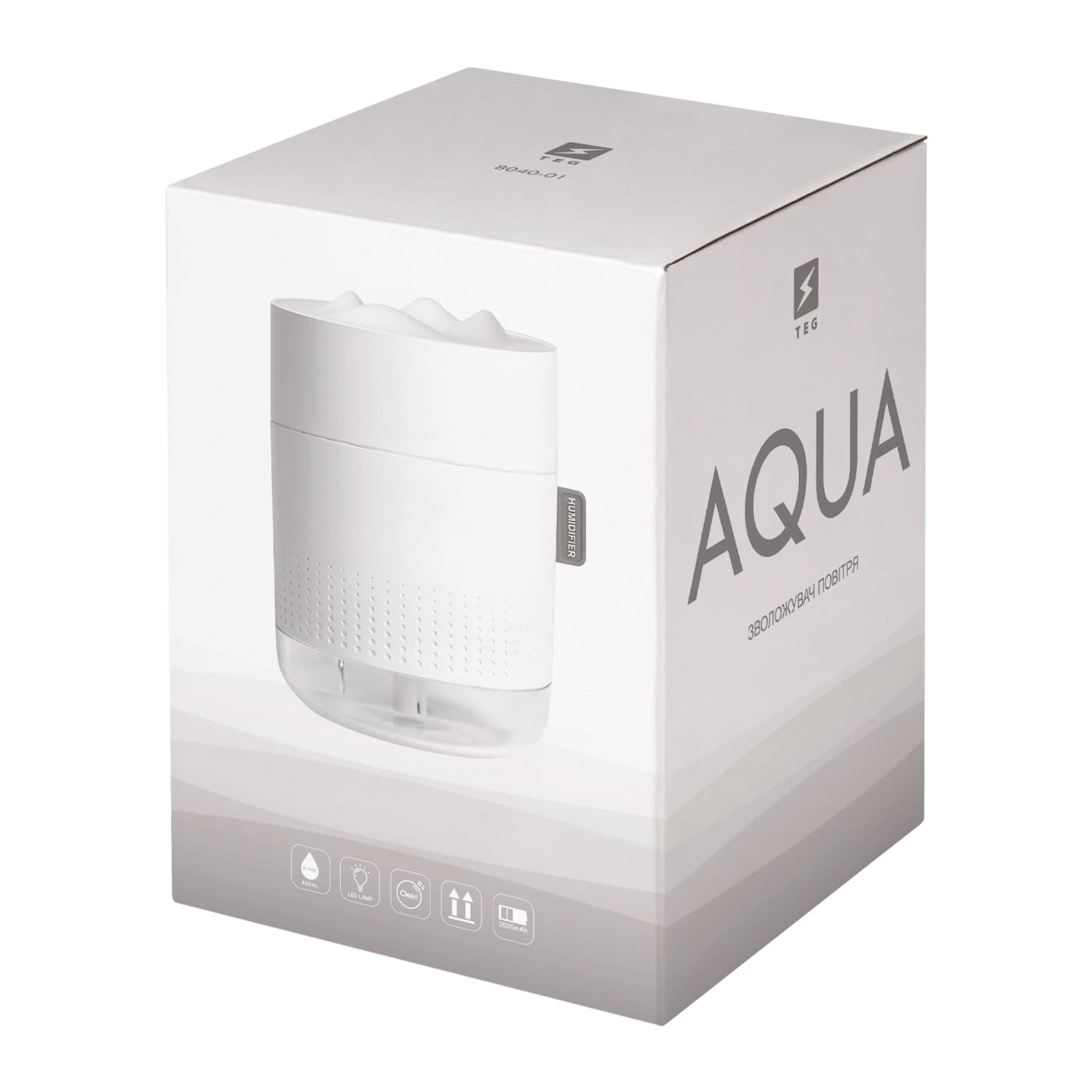 Зволожувач повітря Aqua, TM TEG - білий