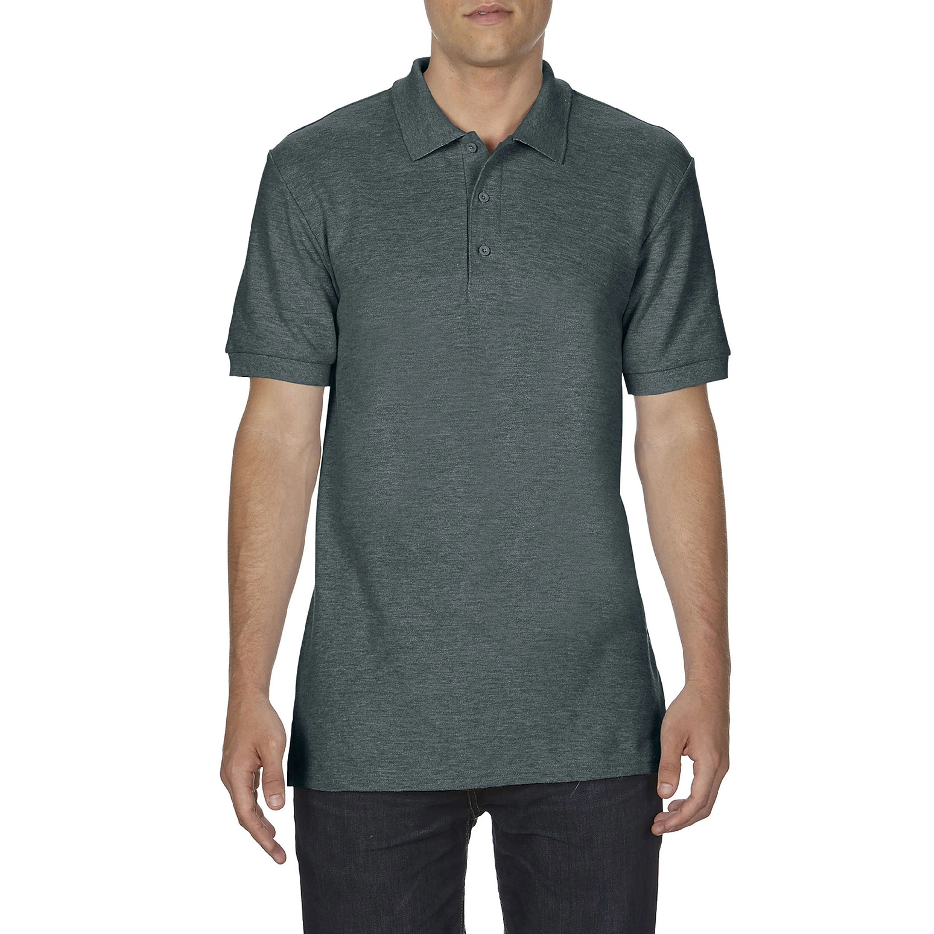 Поло Premium Cotton 223, TM Gildan - dark heather / 2XL