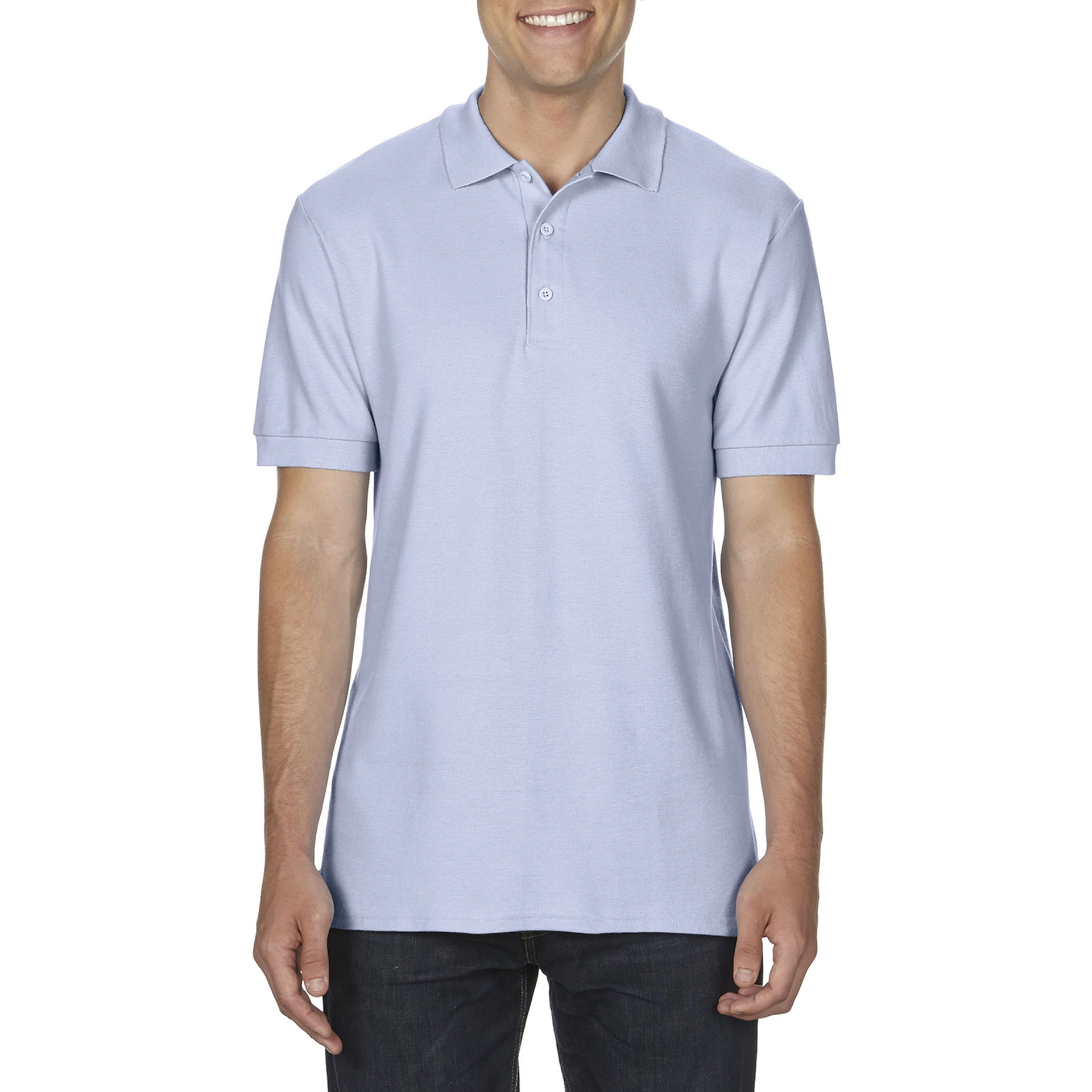 Поло Premium Cotton 223, TM Gildan - light blue / 2XL