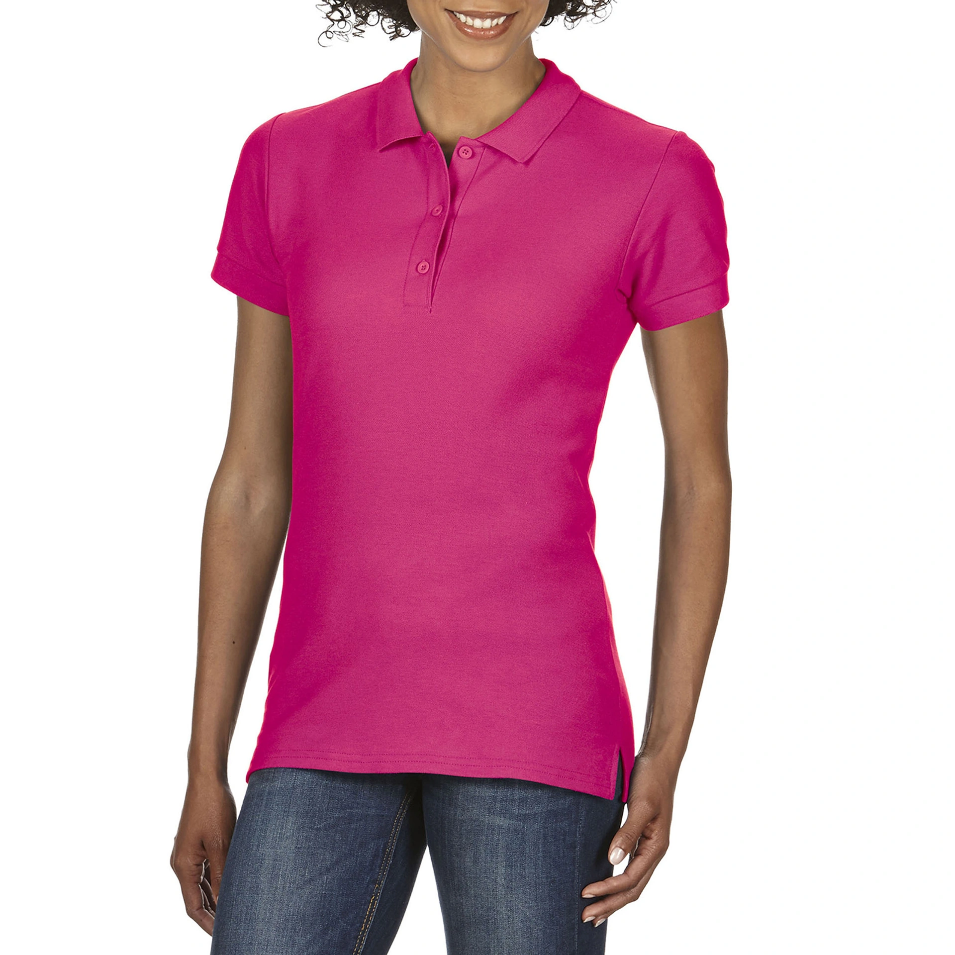 Поло жіноче Premium Cotton 223, TM Gildan - heliconia / 2XL