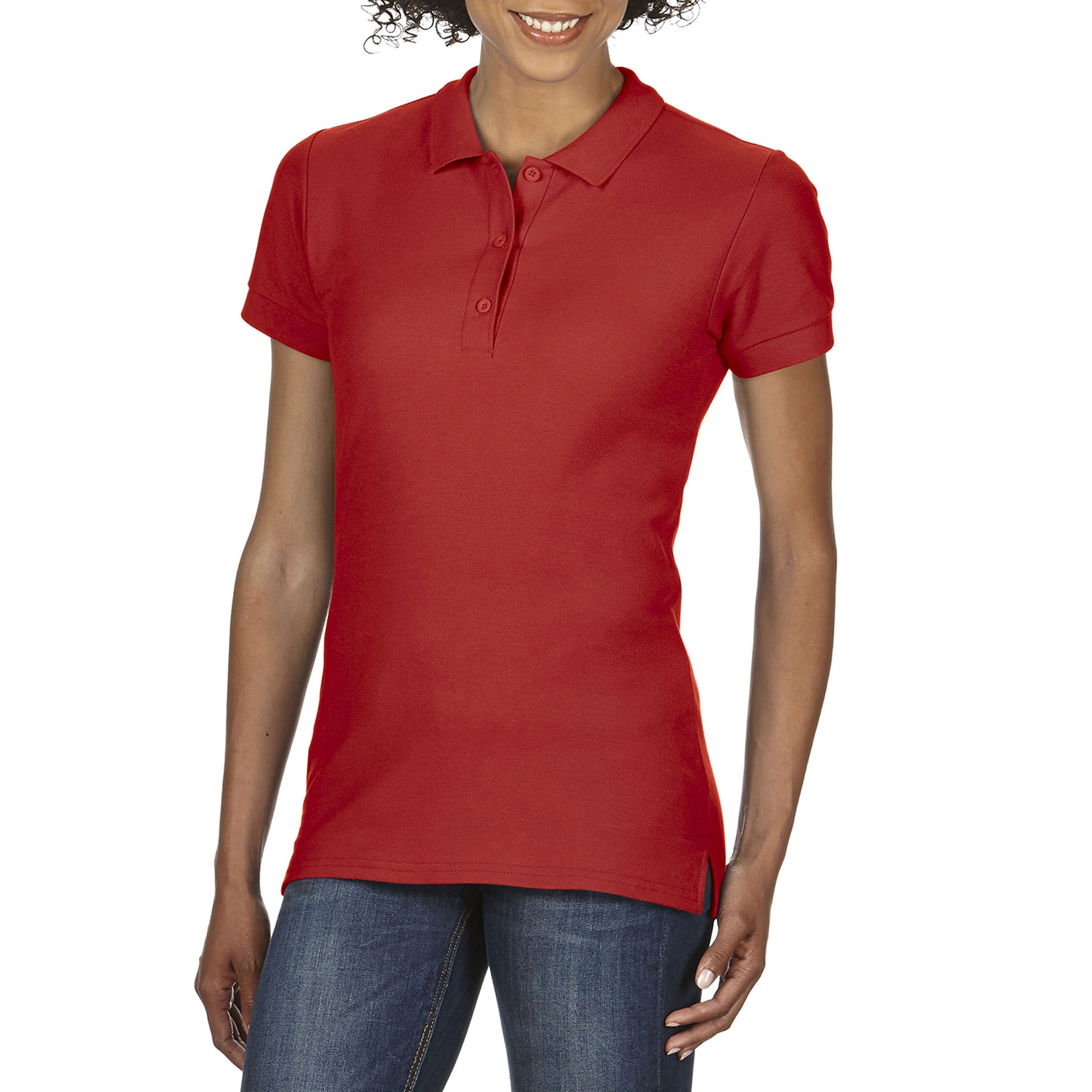 Поло жіноче Premium Cotton 223, TM Gildan - red / 2XL