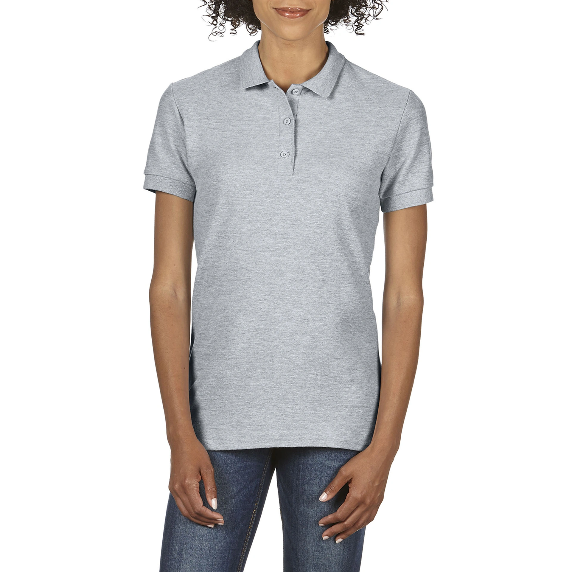 Поло жіноче Premium Cotton 223, TM Gildan - sport grey / 2XL