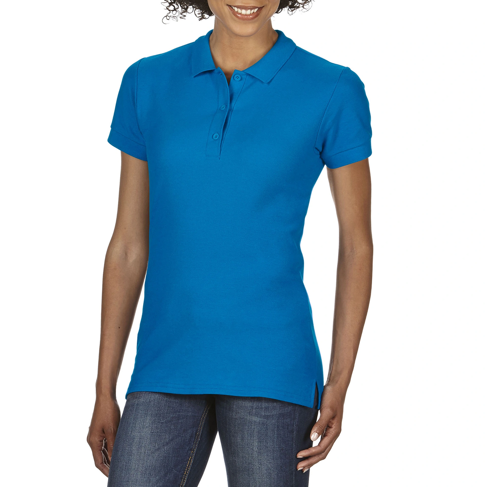 Поло жіноче Premium Cotton 223, TM Gildan - sapphire / 2XL