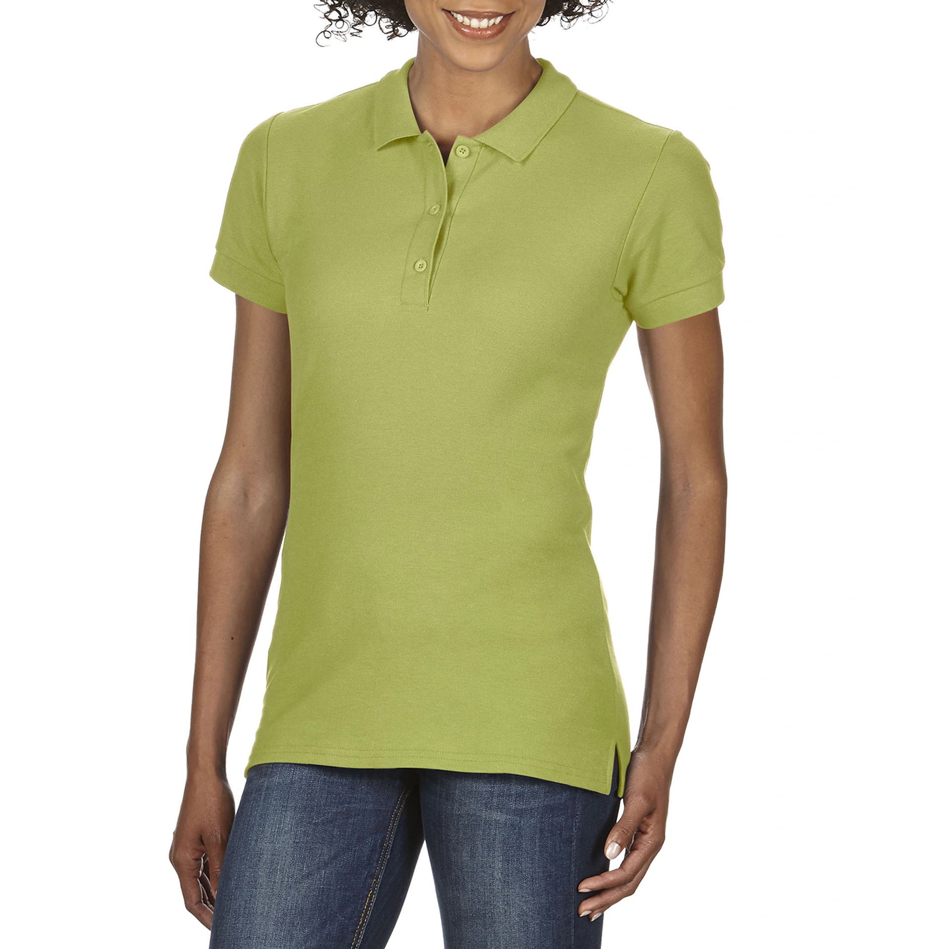 Поло жіноче Premium Cotton 223, TM Gildan - kiwi / 2XL