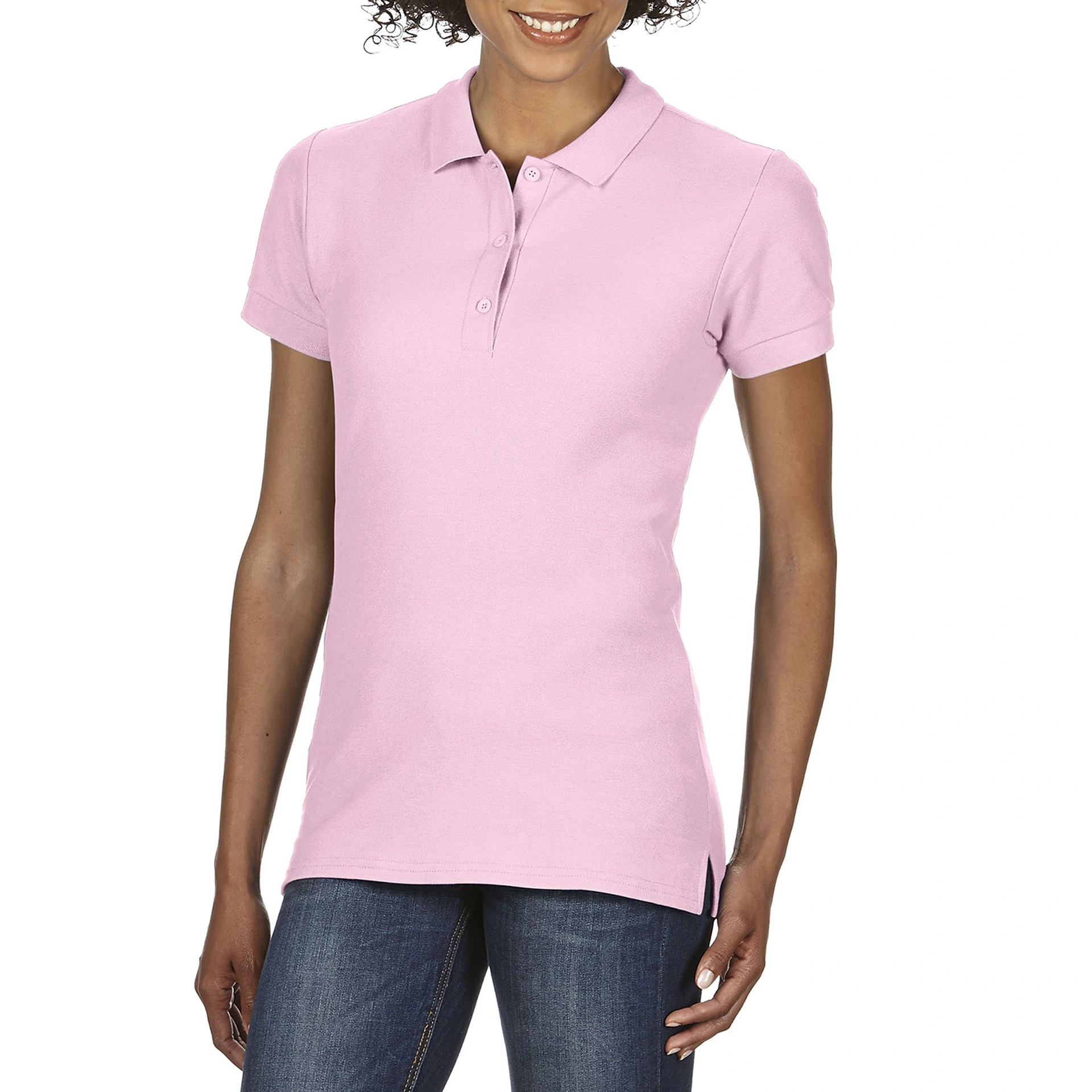 Поло жіноче Premium Cotton 223, TM Gildan - light pink / 2XL