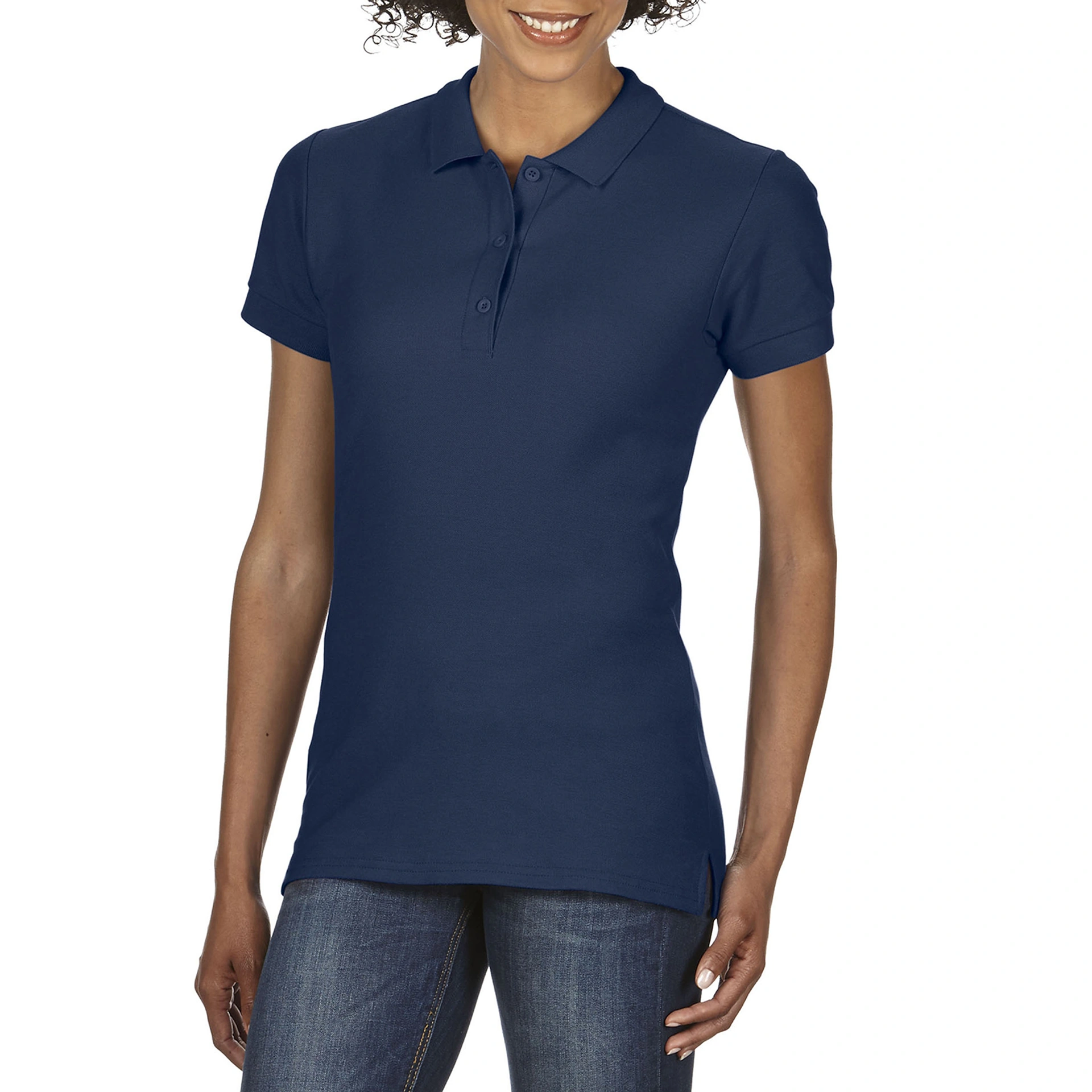 Поло жіноче Premium Cotton 223, TM Gildan - navy / 2XL
