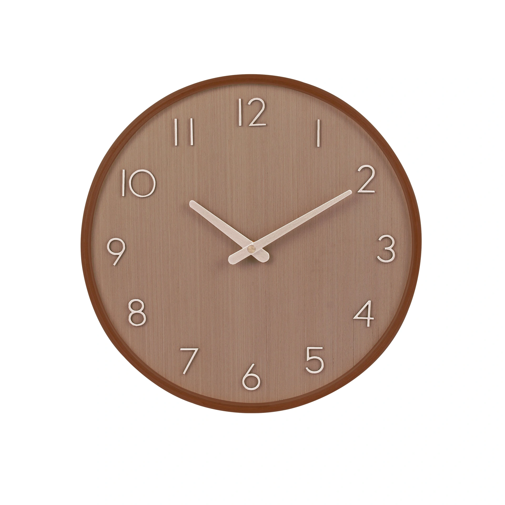 Годинник настінний 31 см., WoodTime, TM TEG - темне дерево