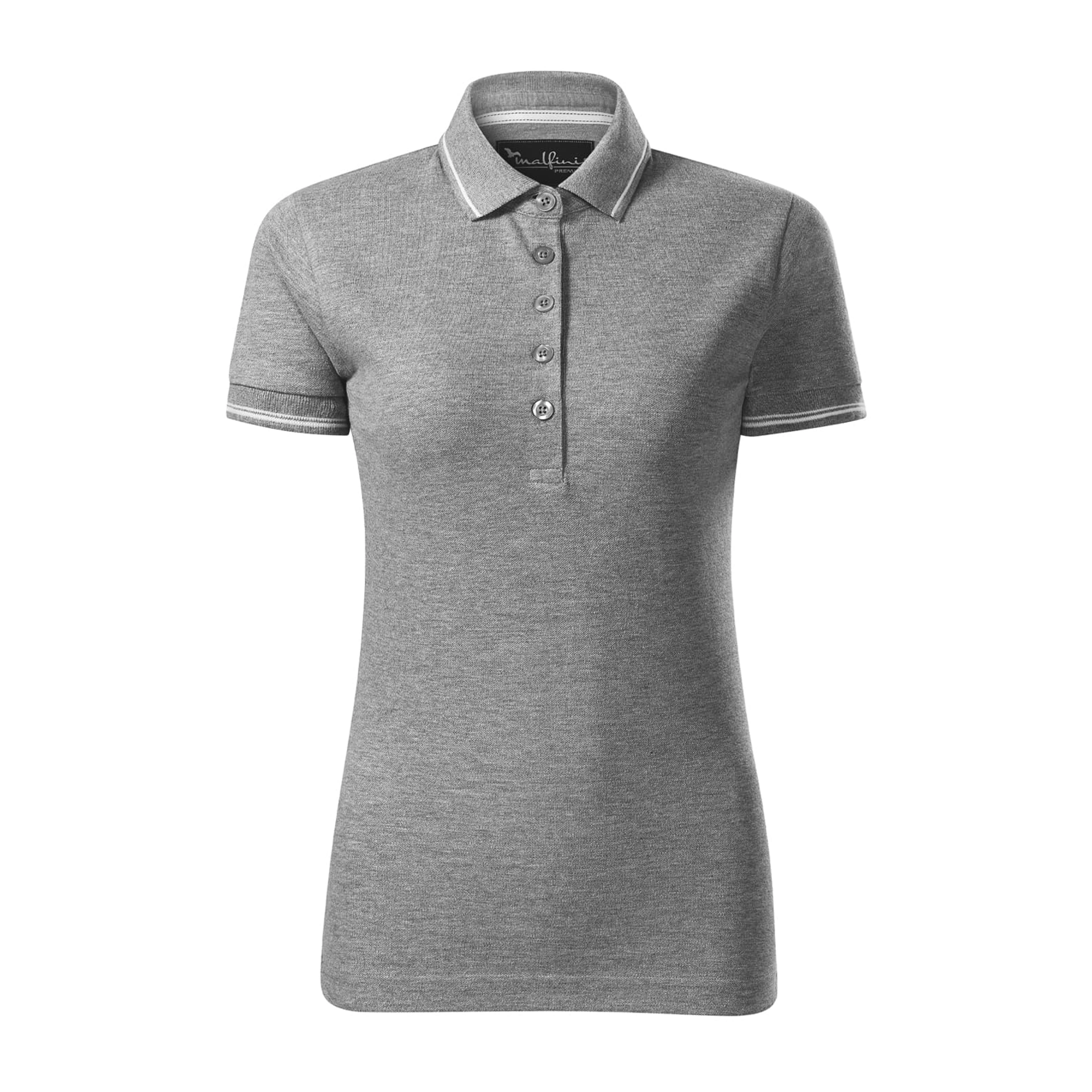 Поло жіноче Perfection Plain - dark grey melange / 2XL
