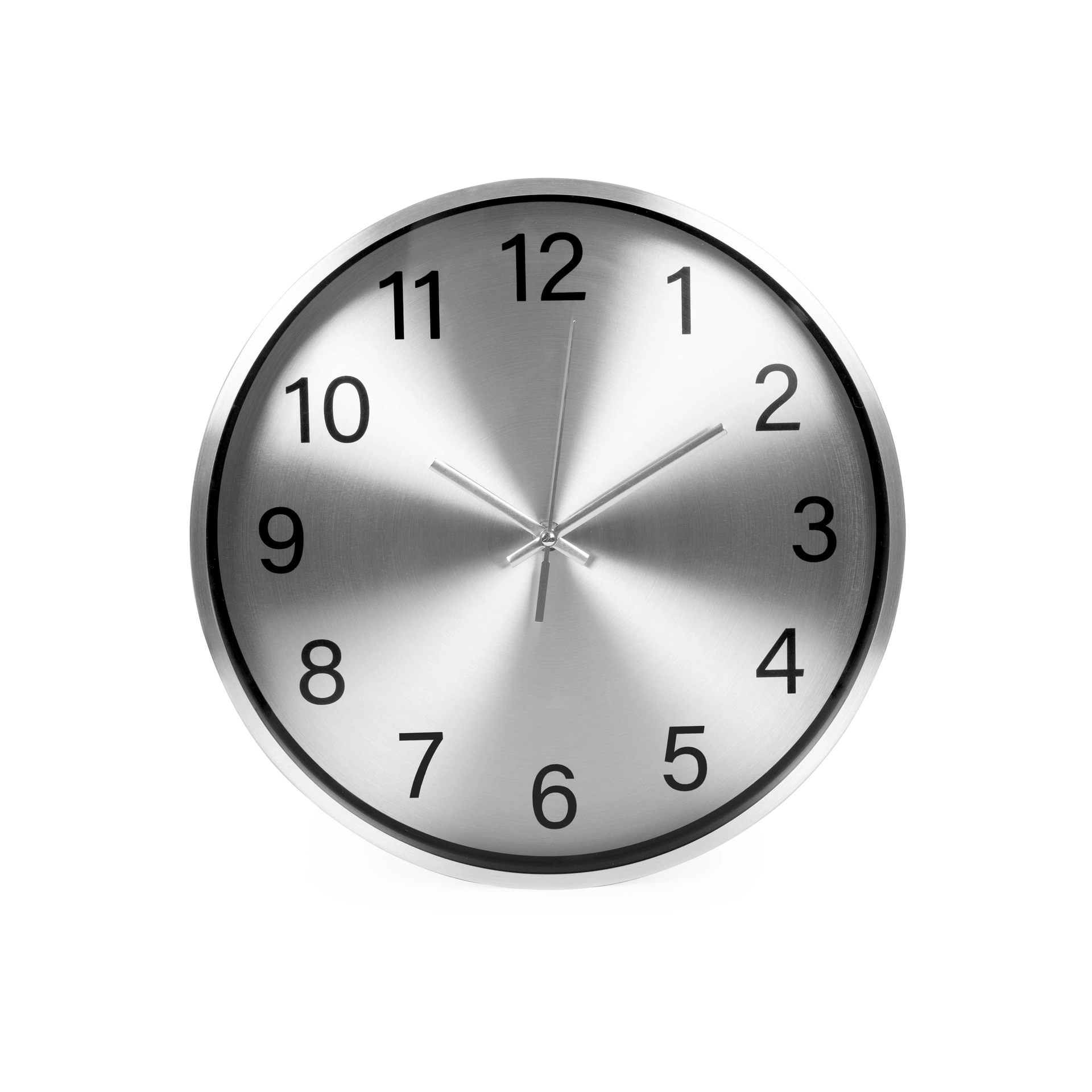 Годинник настінний 30 см., SilverTime, TM TEG - срібний