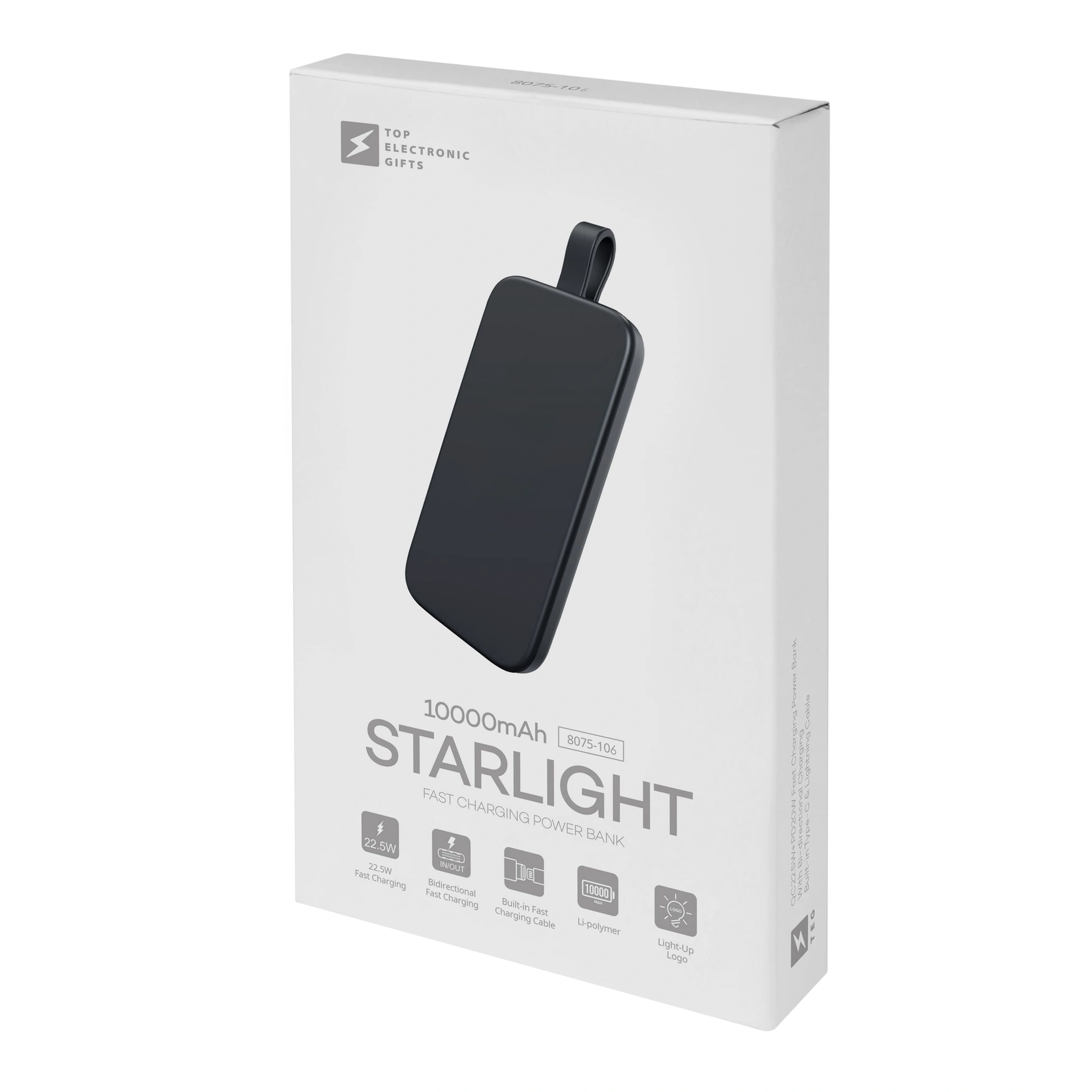 Повербанк з підсвіткою Starlight 10000 mAh, ТМ TEG - зелений