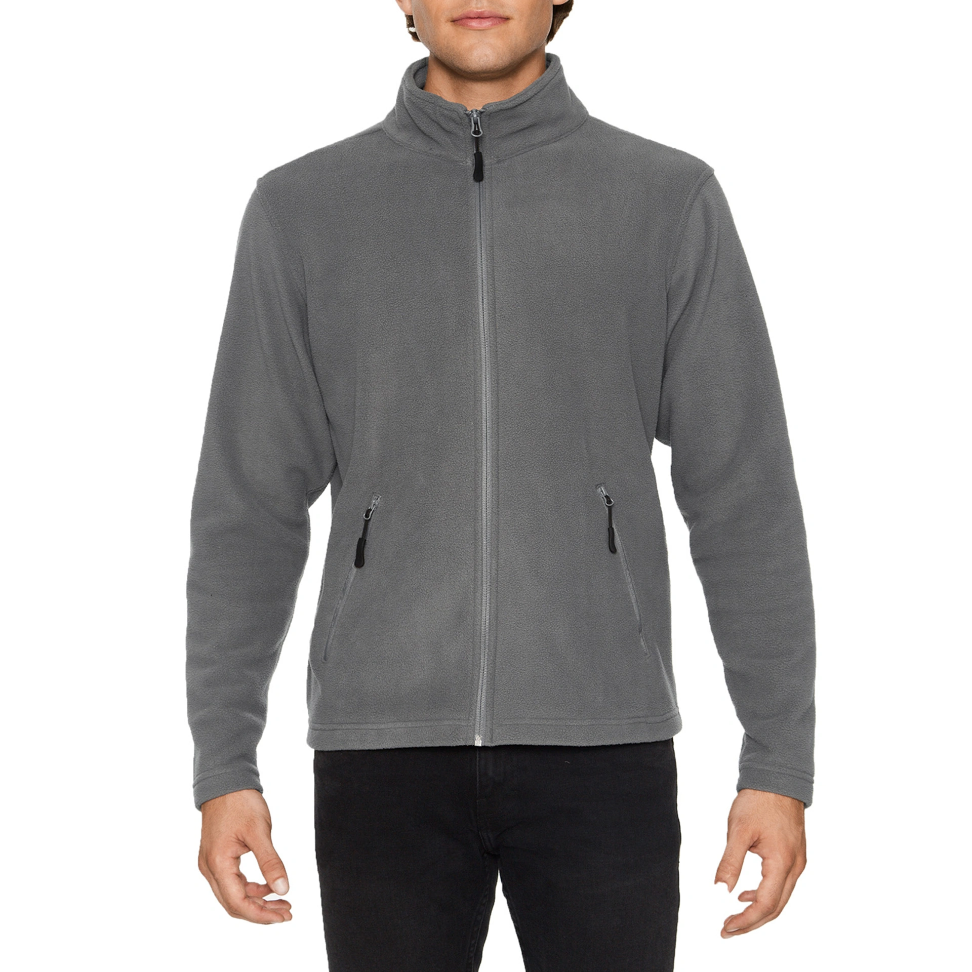 Реглан з мікрофлісу на блискавці Hammer 280, TM Gildan - charcoal / 2XL